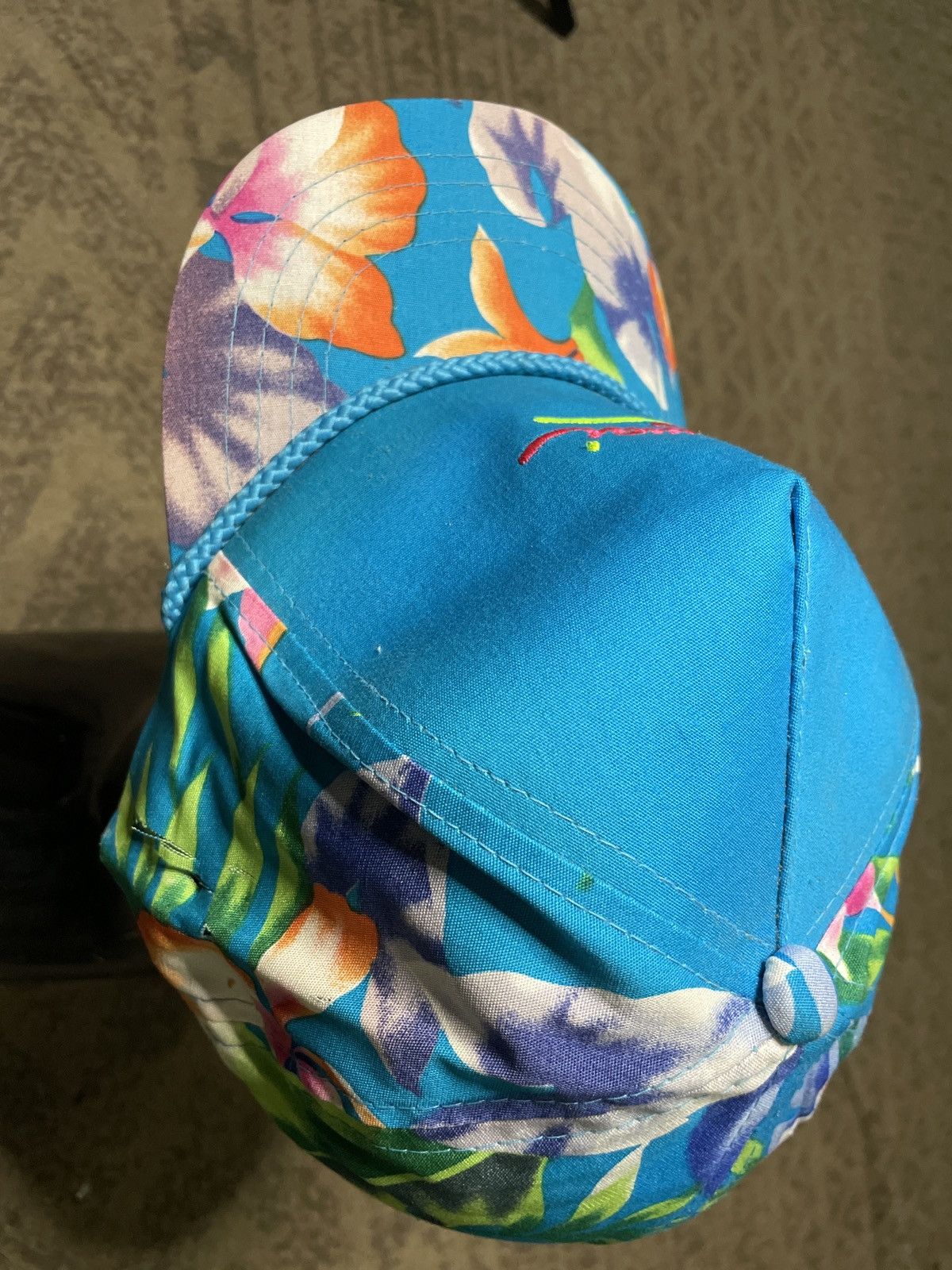 Vintage × Yupong Vintage Kauai Cord Hat Cap Hawaii Floral Strapback yupoong Size ONE SIZE - 5 Thumbnail