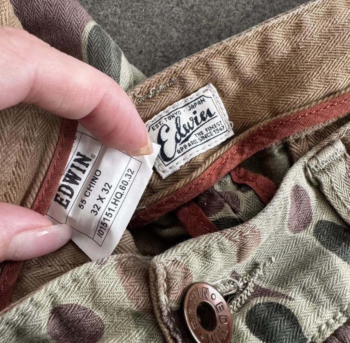 Edwin Mens Edwin camo pants Size US 32 / EU 48 - 3 Thumbnail