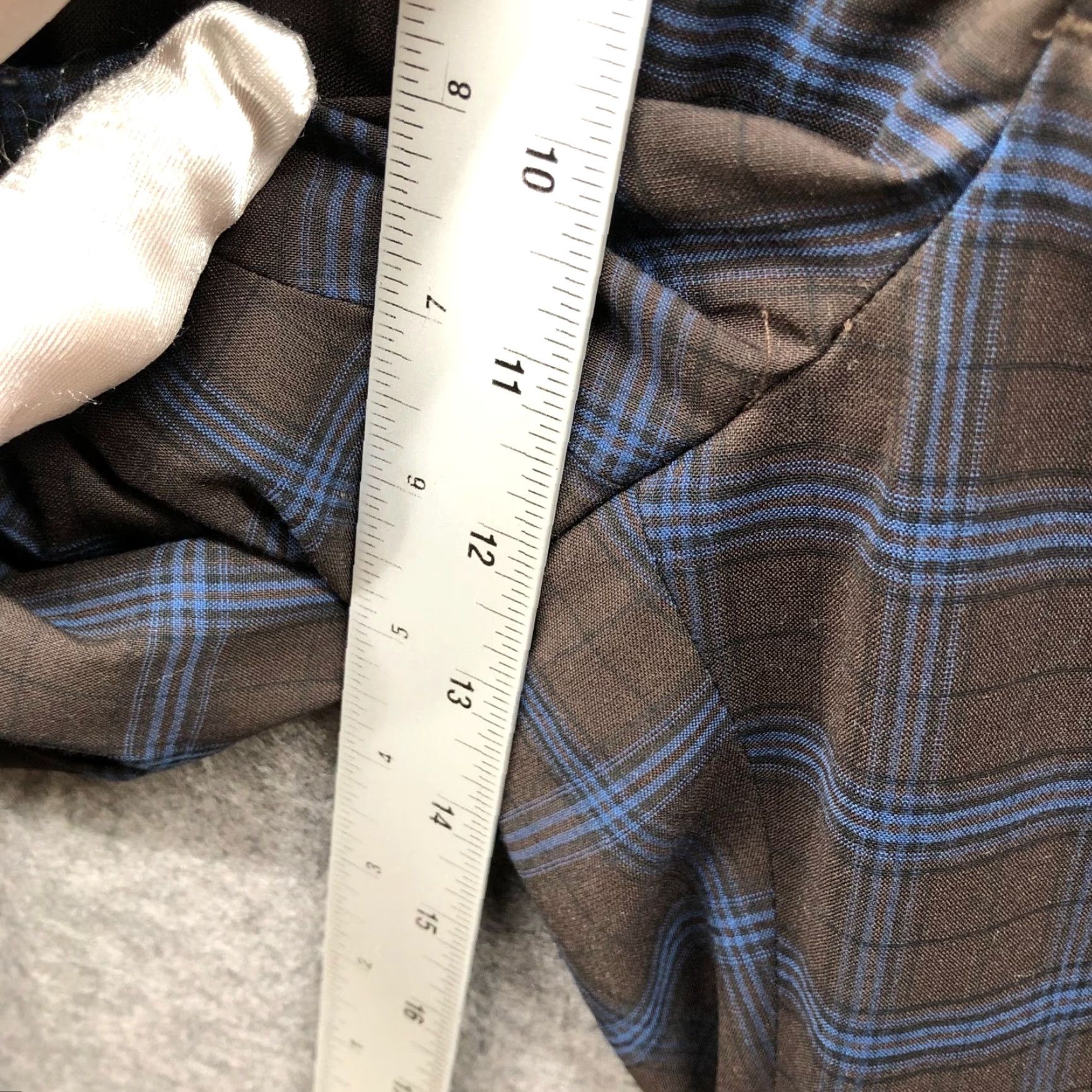Vintage The Savile Row Plaid Strand Dress Pants Mens 42x35 Brown Blue Straight Leg Dress Pants Mens 42 Brown Blue Plaid Strai Size US 42 / EU 58 - 7 Thumbnail
