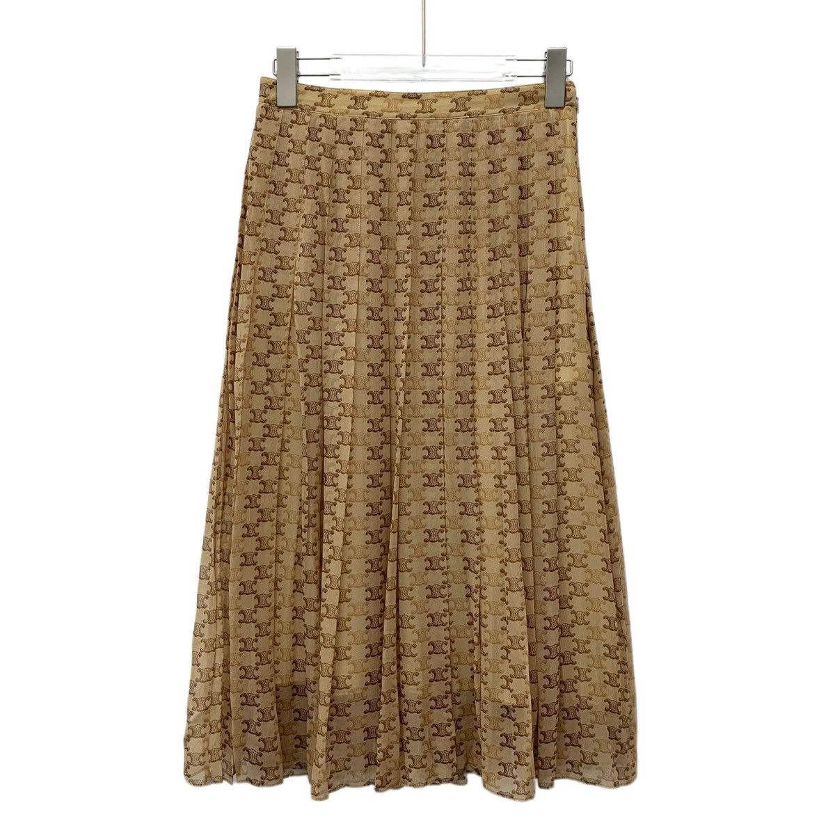 Celine Celine Brown logo Full Printed Mulberry Silk Skirt Size 25" / US 0 / IT 36 - 2 Thumbnail