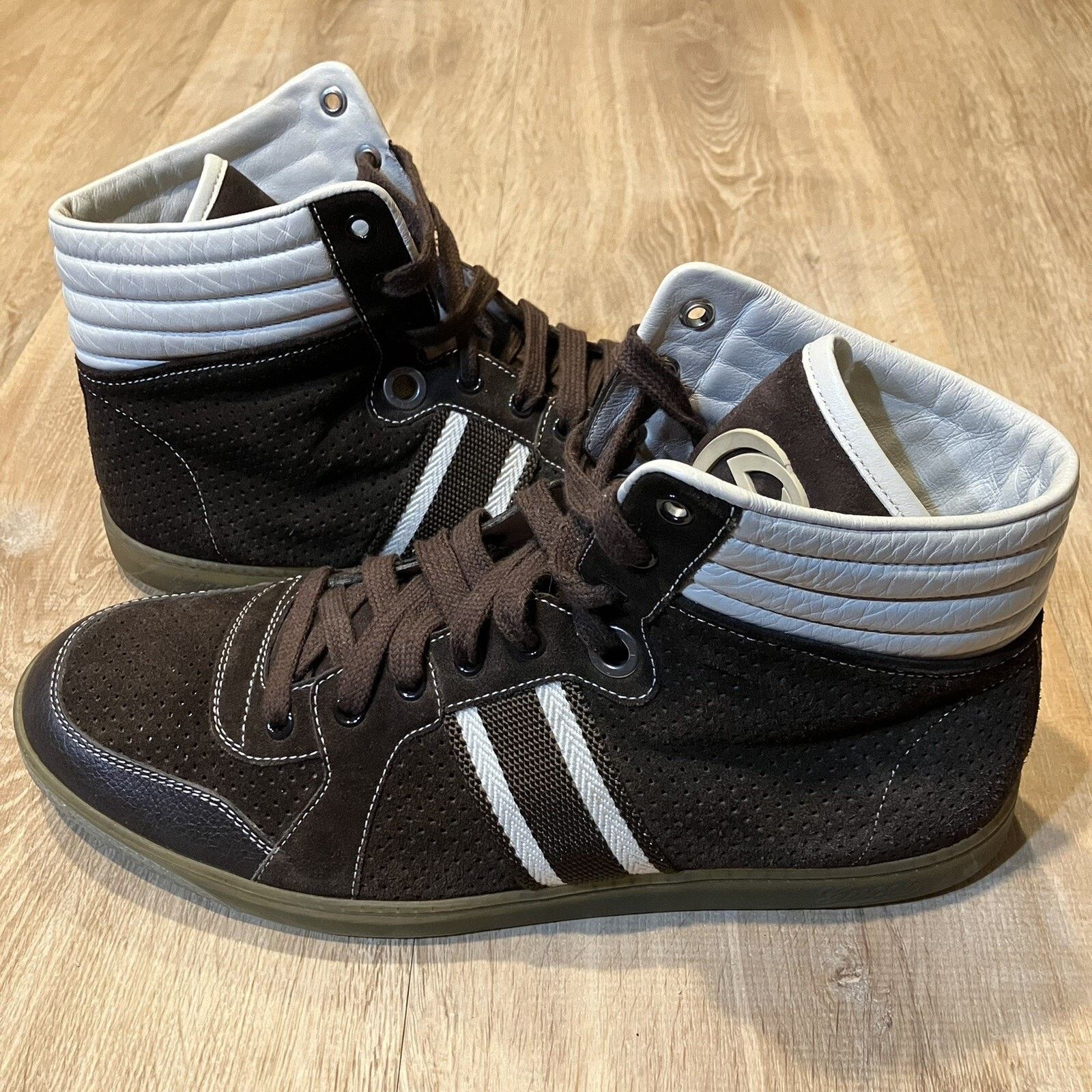 Gucci Gucci Coda High Top Suede Leather Sneaker CLEAN Men Brown Size US 11 / EU 44 - 2 Thumbnail