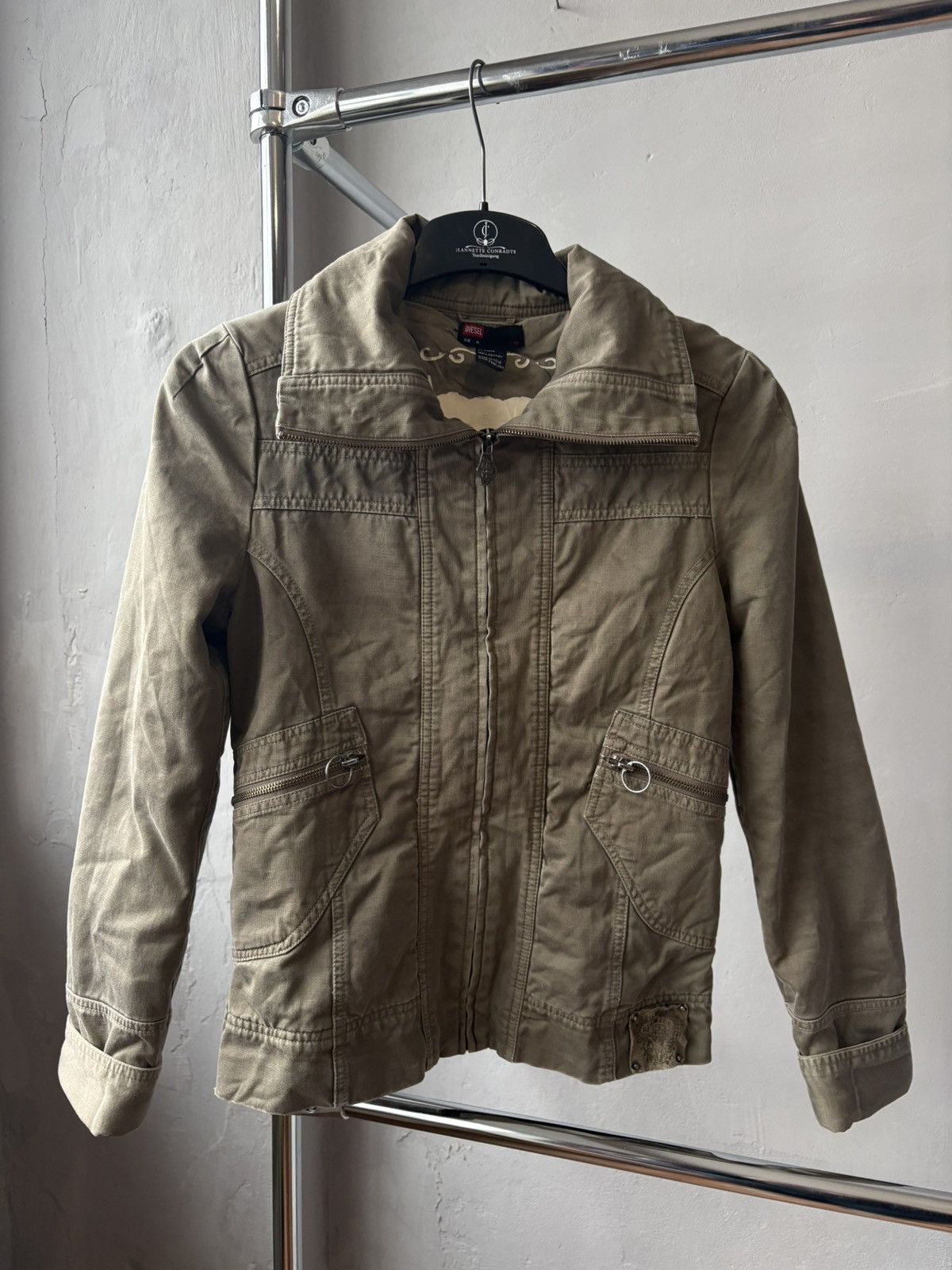 Diesel 90s Vintage DIESEL Womens Archive Jacket Avant Garde Green M Size M / US 6-8 / IT 42-44 - 2 Thumbnail