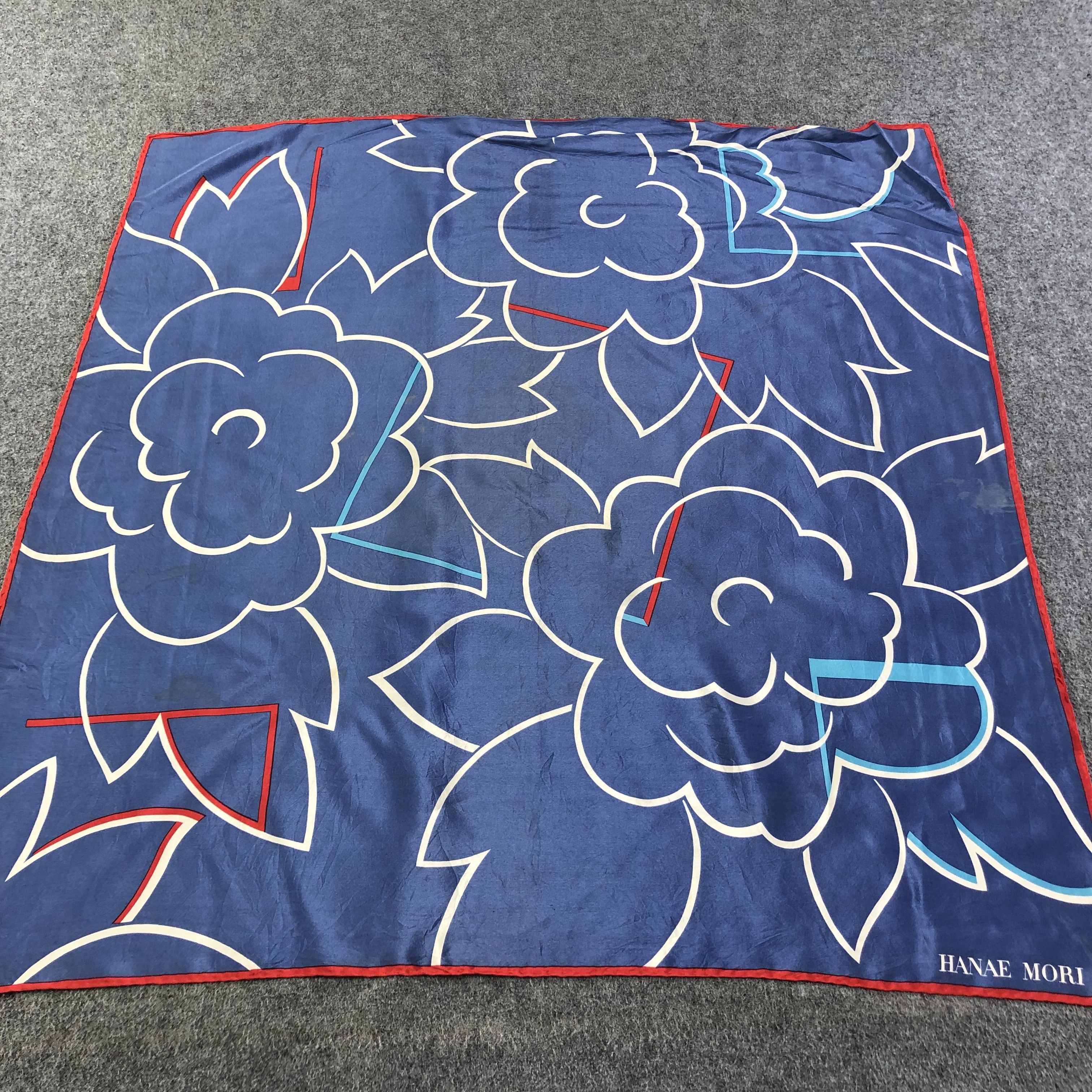 Hanae Mori Vintage Hanae Mori Floral Silk Scarf M529 Size ONE SIZE - 1 Thumbnail