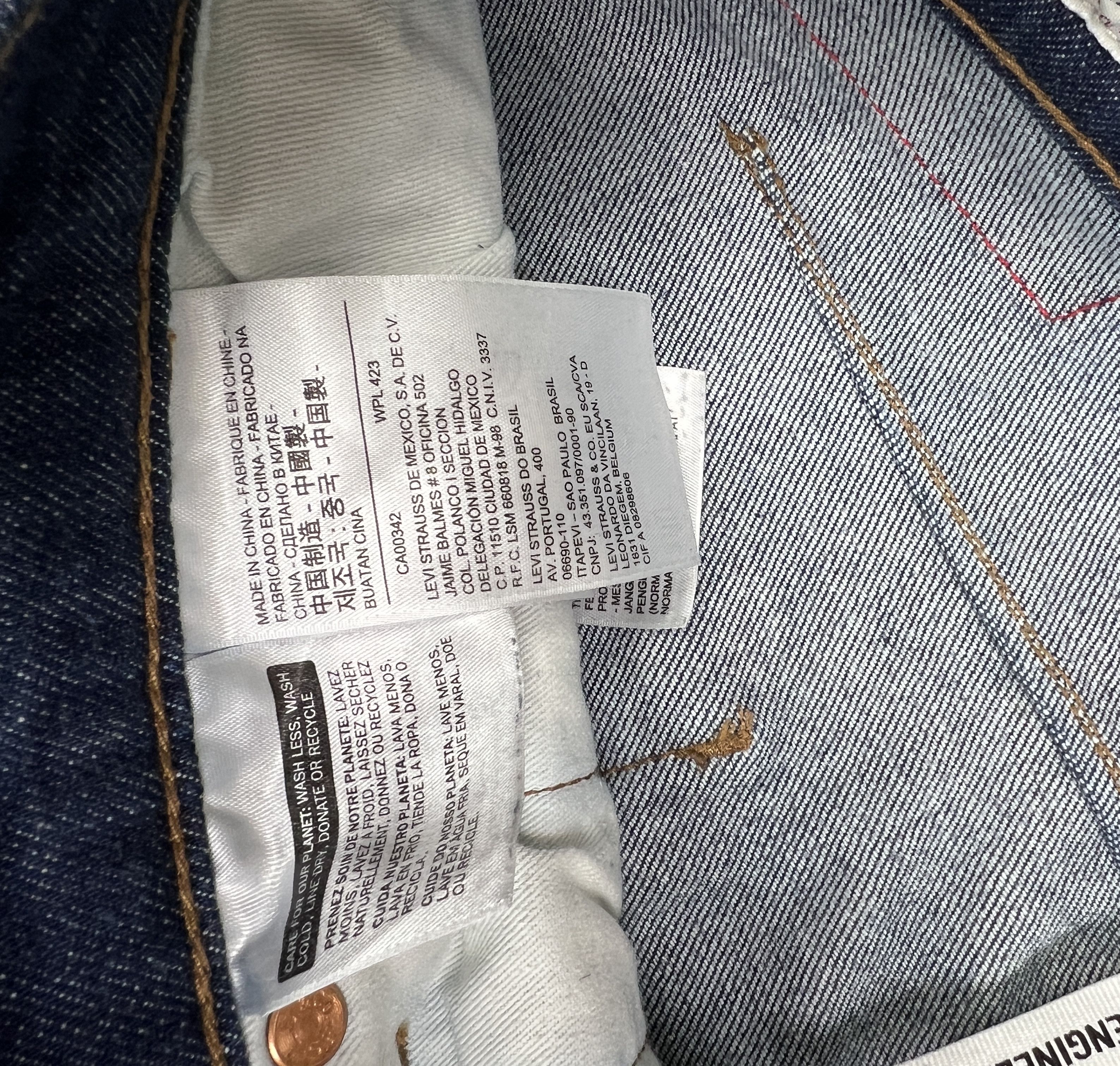 Rare Levi's Engineering Blue Denim Jeans LEJ 502