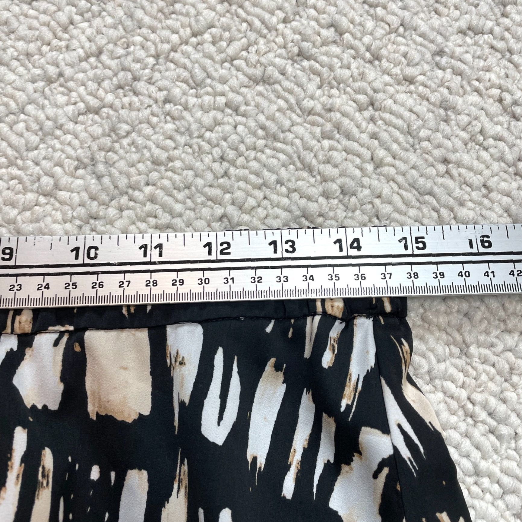 Banana Republic Banana Republic Skirt Womens M Black White Short A-Line Elastic Waist Size 32" / US 10 / IT 46 - 4 Thumbnail
