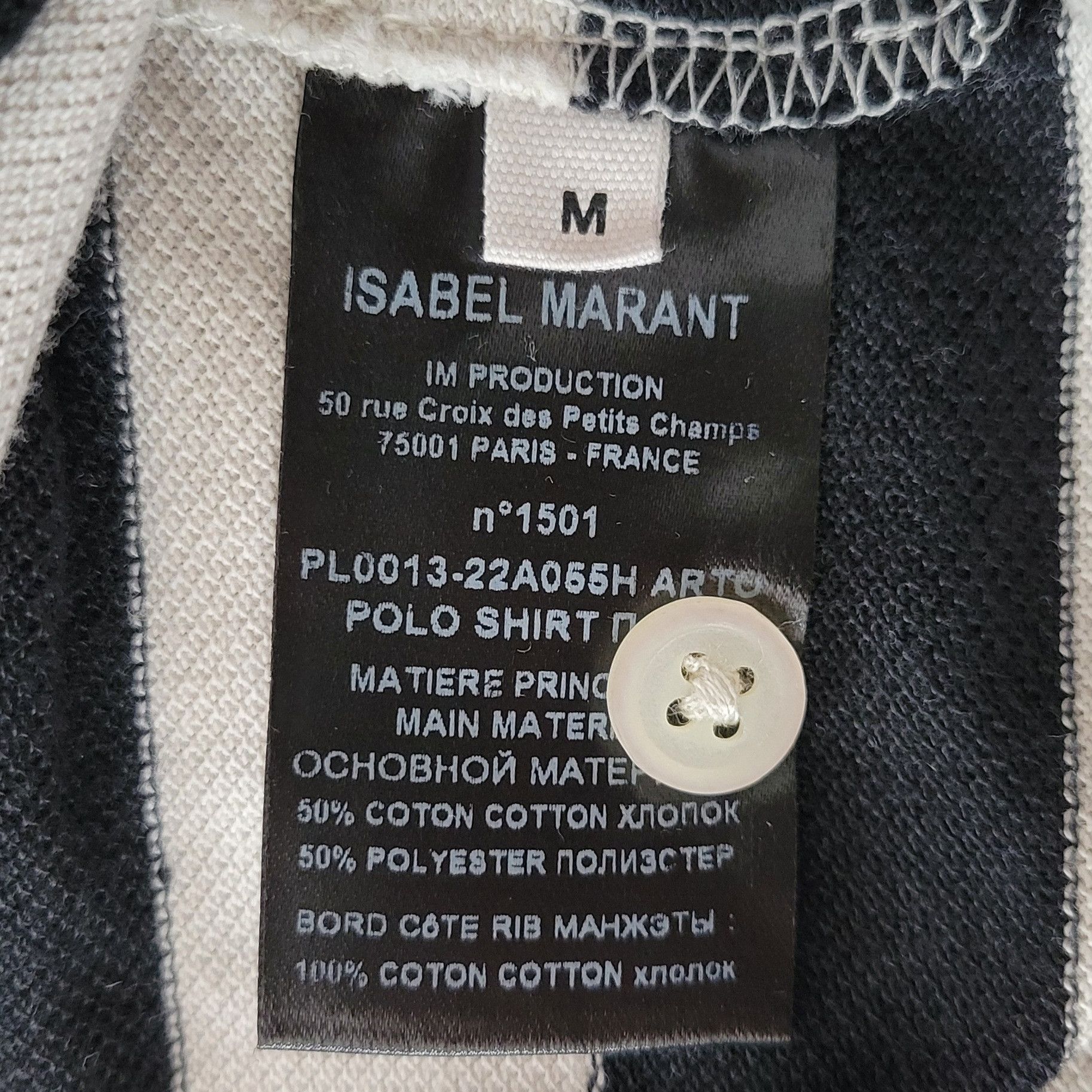 Isabel Marant Striped Knit Polo Shirt Size US M / EU 48-50 / 2 - 4 Thumbnail