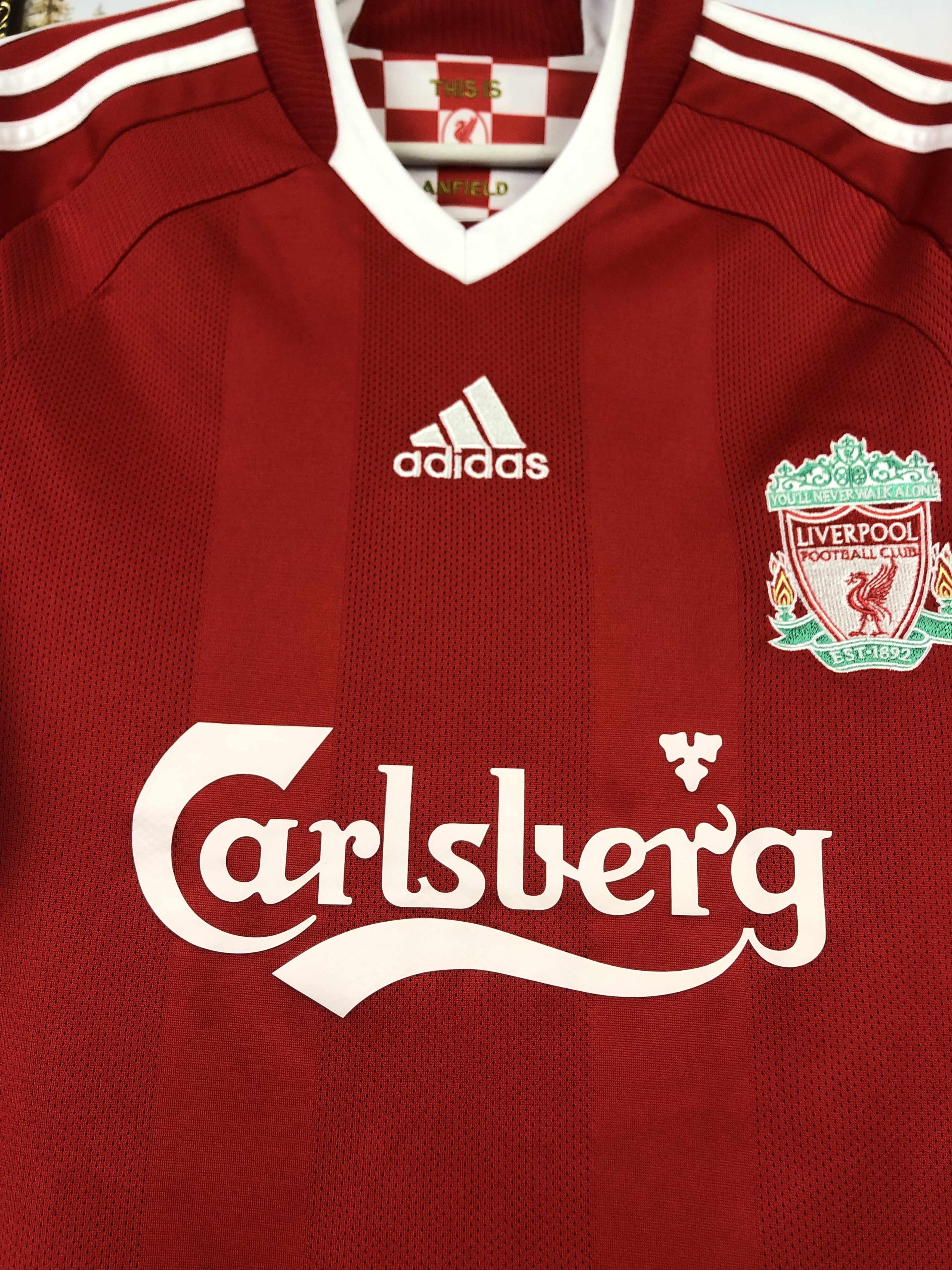 Adidas Liverpool football shirt 2008 Soccer Adidas Jersey Rare Size US S / EU 44-46 / 1 - 5 Thumbnail