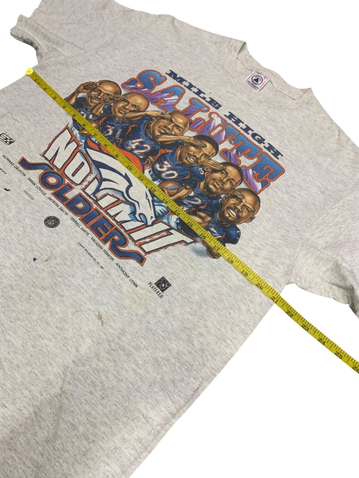 NFL × Vintage Vintage 90's NFL No Limit Mile High Salute All Player Shirt Size US L / EU 52-54 / 3 - 9 Thumbnail