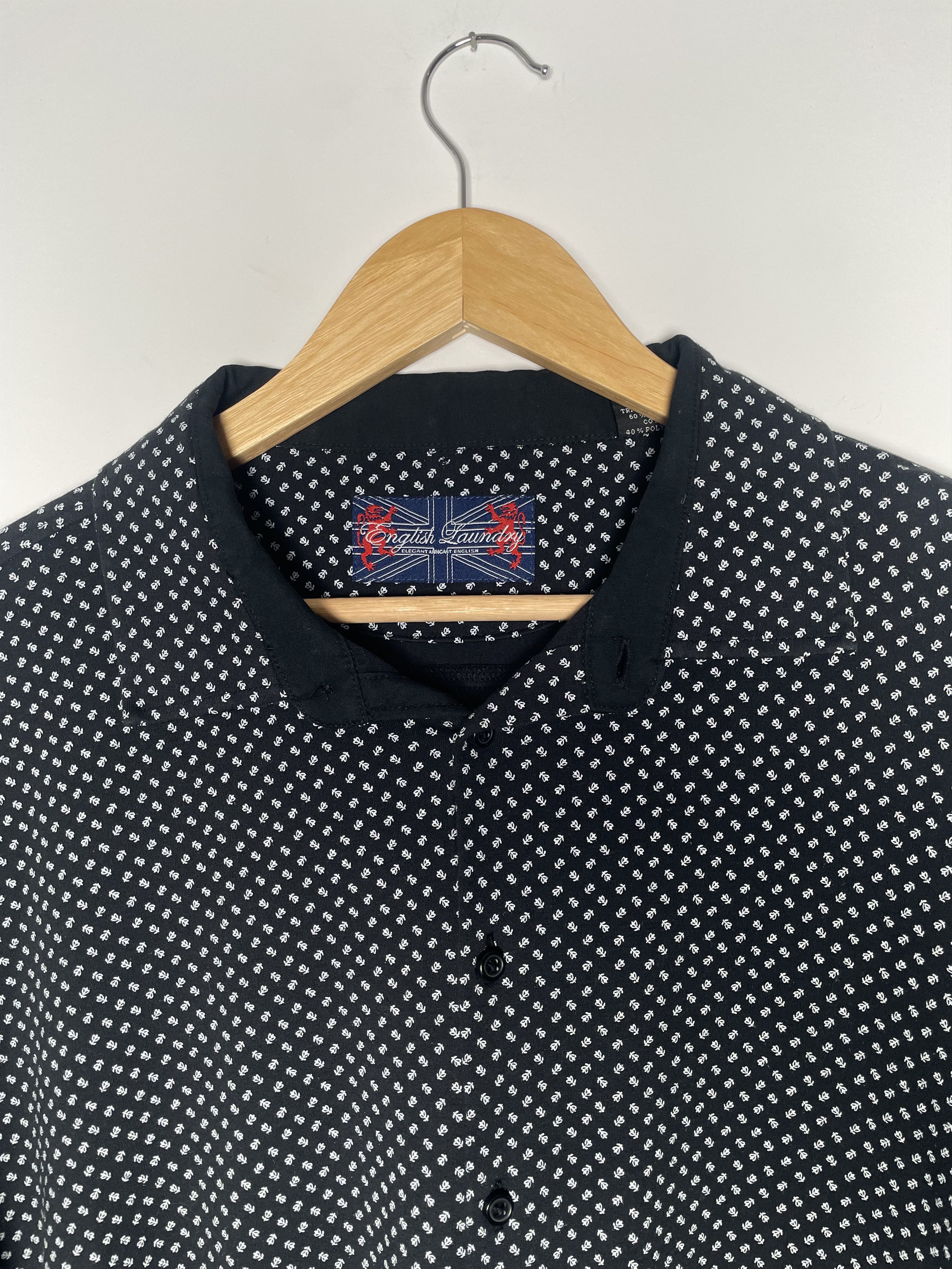 English Laundry 🇬🇧 English Laundry Black Micro Floral Shirt XL Size US XL / EU 56 / 4 - 3 Thumbnail