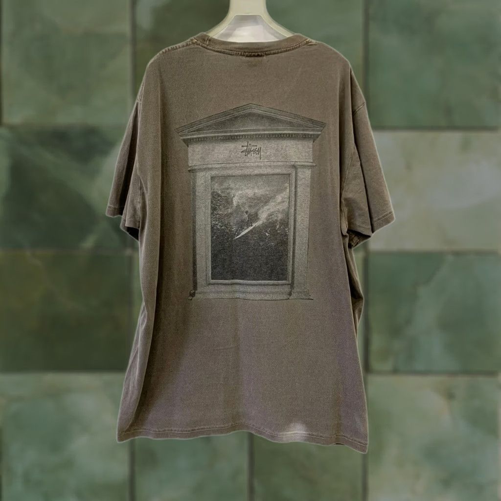 Vintage VINTAGE Stüssy T-Shirt XL Gray 90s Made in USA Surf Graphic Front Script Back Surf Photo Mens XL Logo Size US XL / EU 56 / 4 - 1 Thumbnail