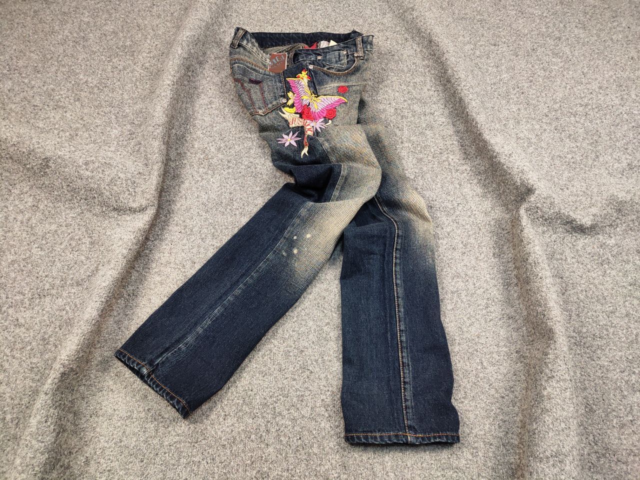 Miss Sixty Rare Vintage Y2K Miss Sixty Faded Denim Embroidered Jeans Size 28" / US 6 / IT 42 - 3 Thumbnail
