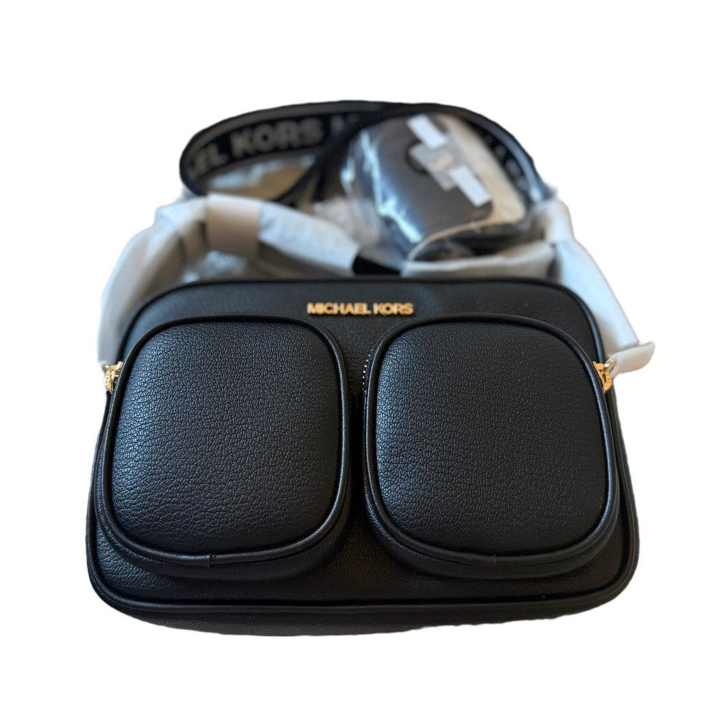 Michael Kors Michael Kors Crossbody Bag Black with Gold Hardware Size ONE SIZE - 1 Thumbnail