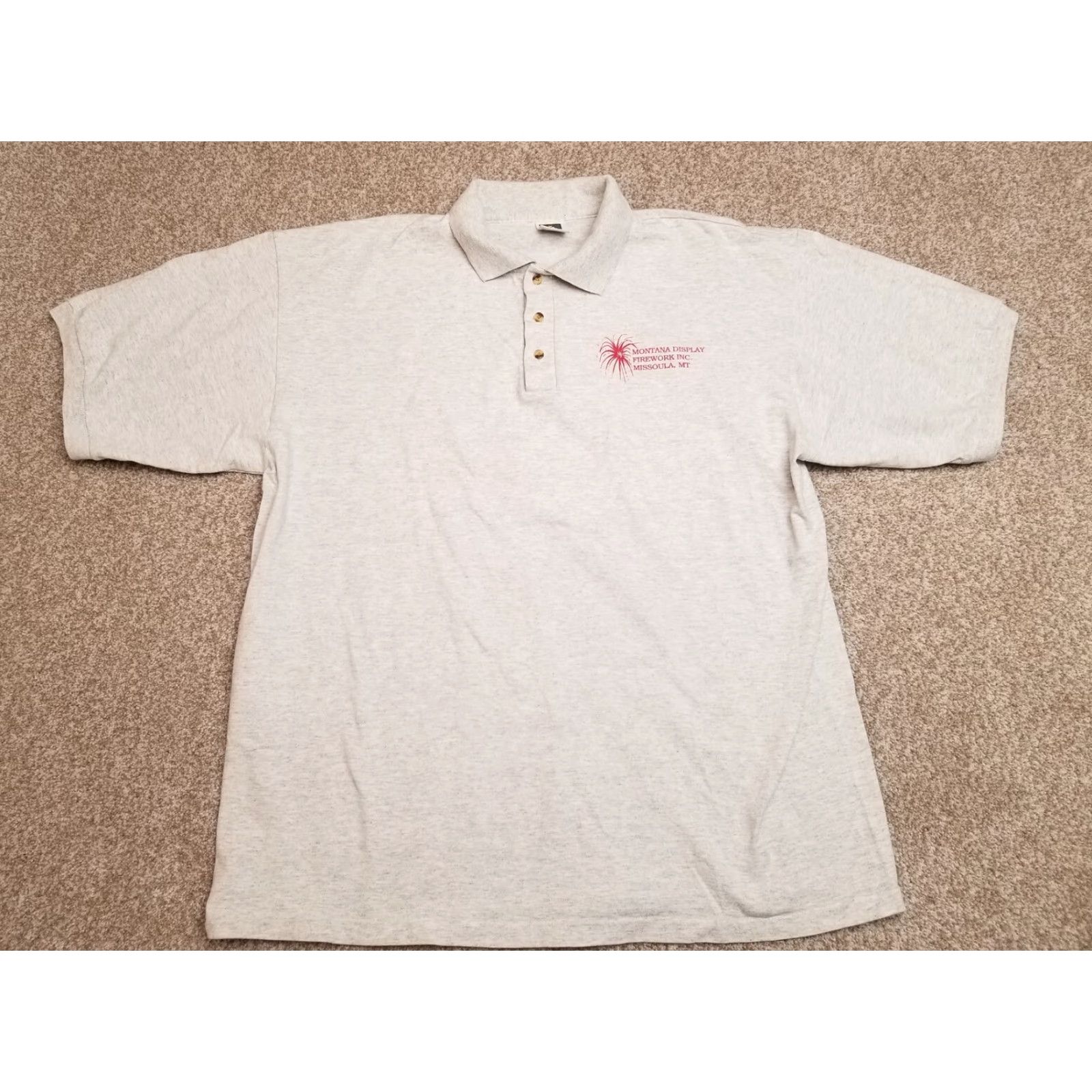 Vintage VINTAGE Pyrotechnician Polo Shirt Mens 2XL Gray Short Sleeve 100% Cotton Polo Shirt Casual Mens Size US XXL / EU 58 / 5 - 2 Thumbnail