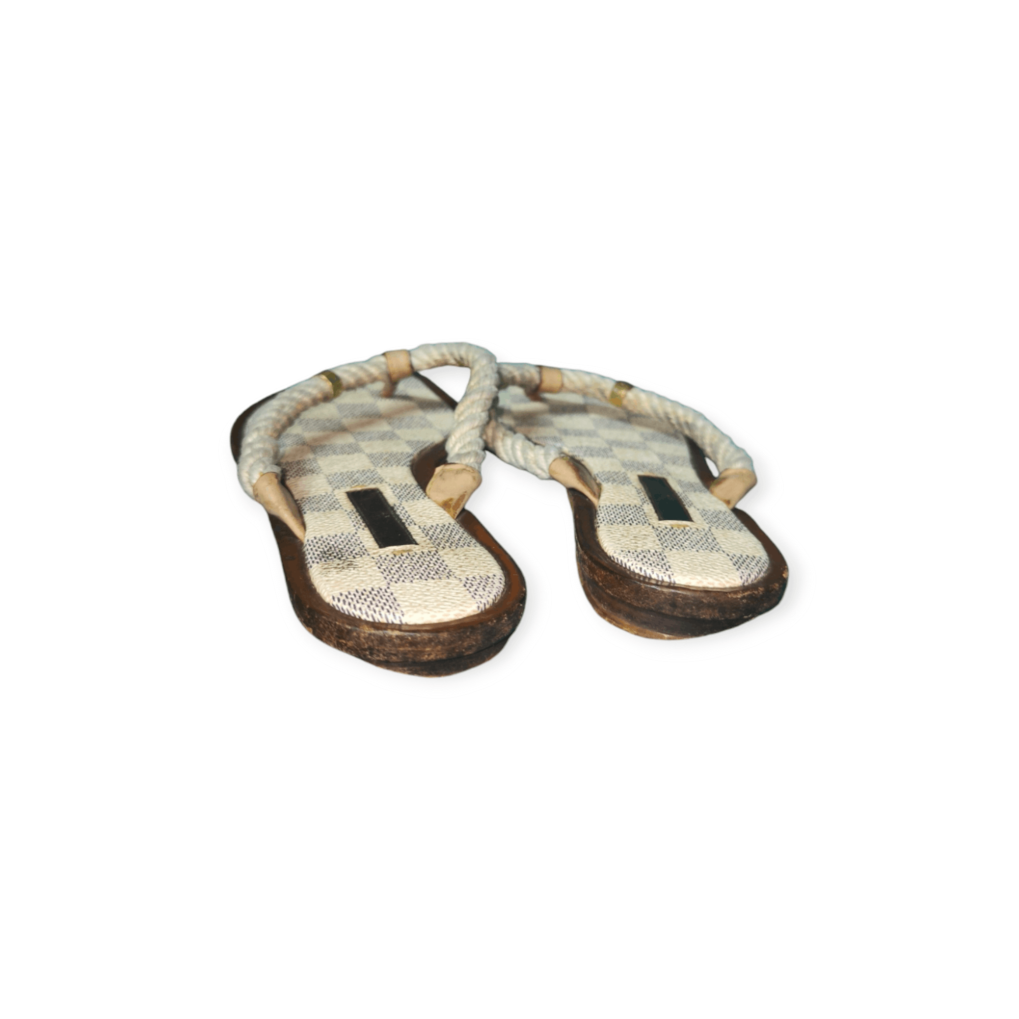 Louis Vuitton Damier Azur Rope Sandal Size US 5.5 / IT 35.5 - 7 Thumbnail
