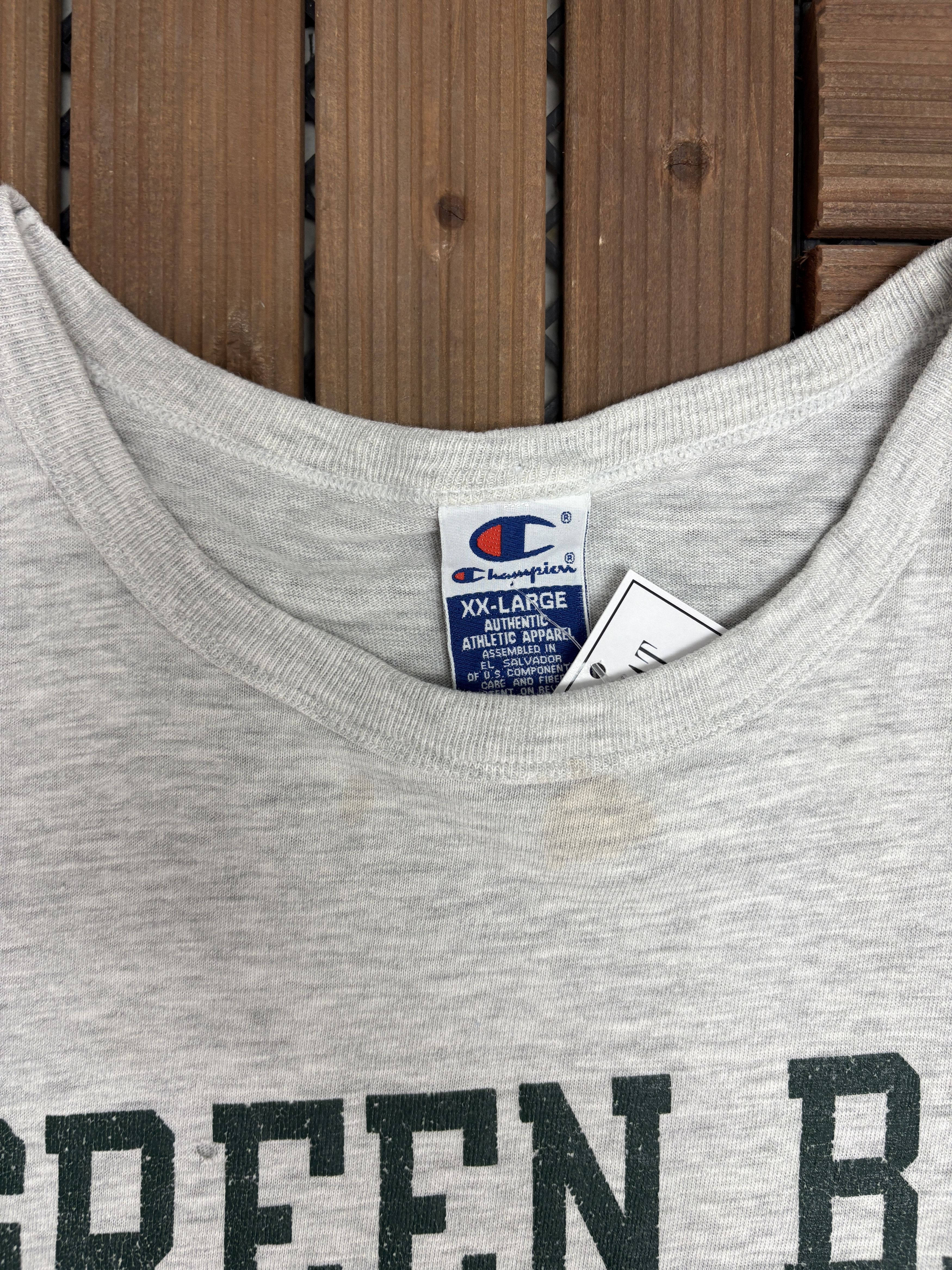 Champion × Vintage Green Bay Packers Vintage Champion Grey T-Shirt Tee Size US XXL / EU 58 / 5 - 6 Thumbnail