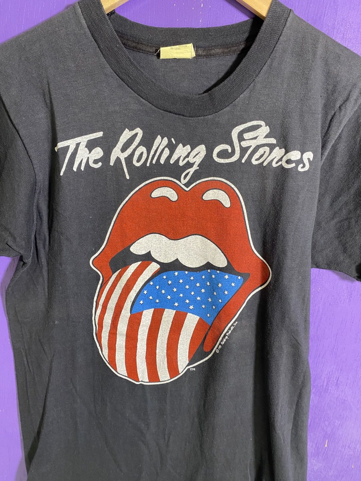 Band Tees × Vintage Vintage 1981 Rolling Stones North American tour tee Size US M / EU 48-50 / 2 - 3 Thumbnail