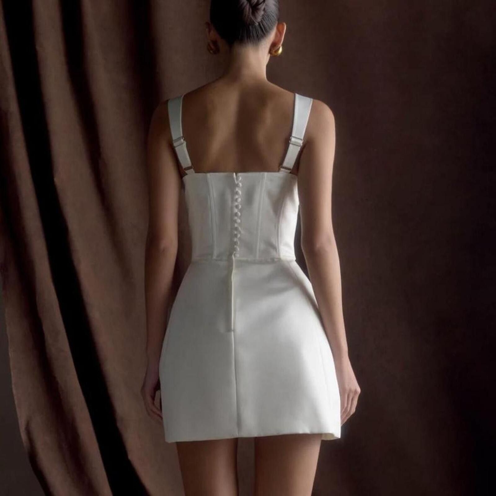 Other Meshki - Isabel Satin Corset Mini Dress Size XXL / US 16-18 / IT 52-54 - 2 Thumbnail
