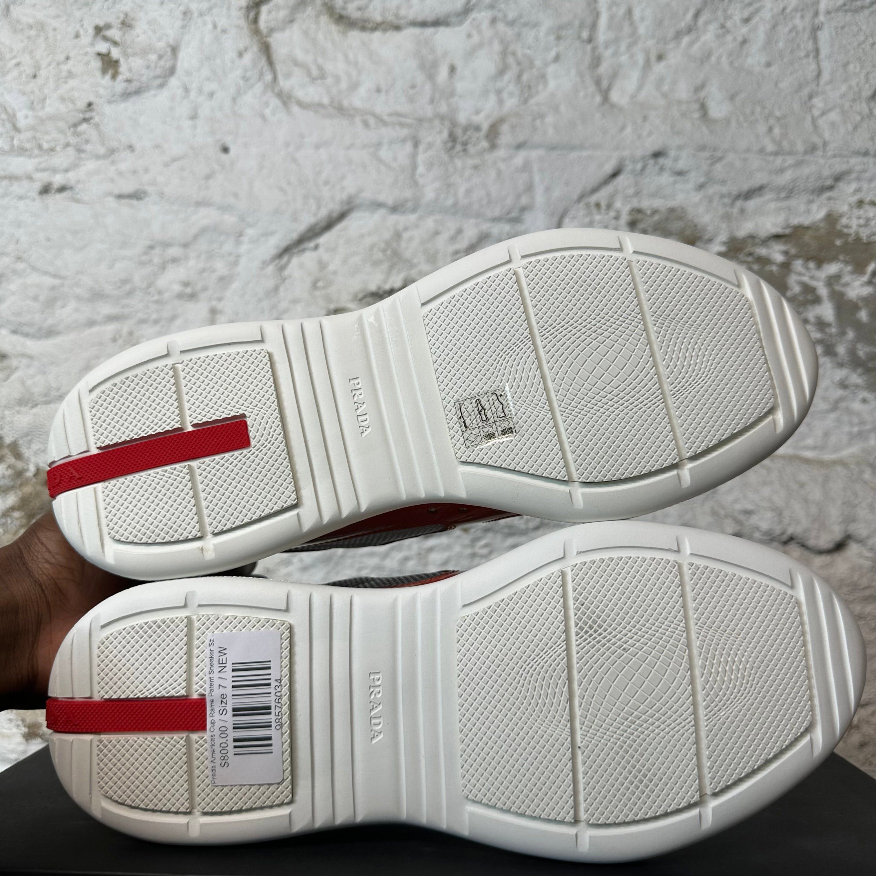 Prada Prada Americas Cup Rame Red Patent Sneaker Size 7 NEW Size US 7 / EU 40 - 6 Thumbnail