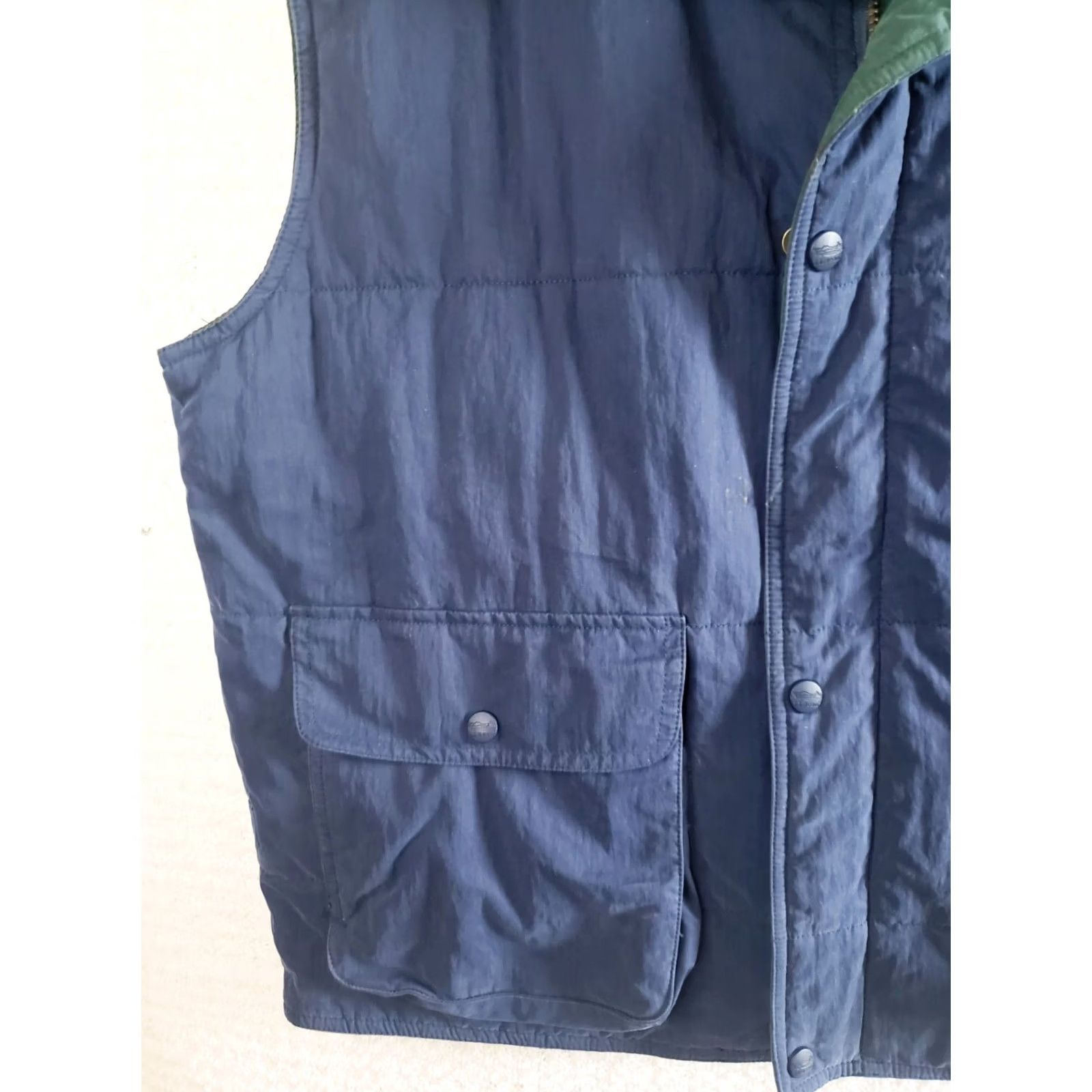Vintage VINTAGE L.L. Bean Vest Windbreaker Full Zip Blue Green Interior L Mens Regular Size L Reg. Size US L / EU 52-54 / 3 - 4 Thumbnail