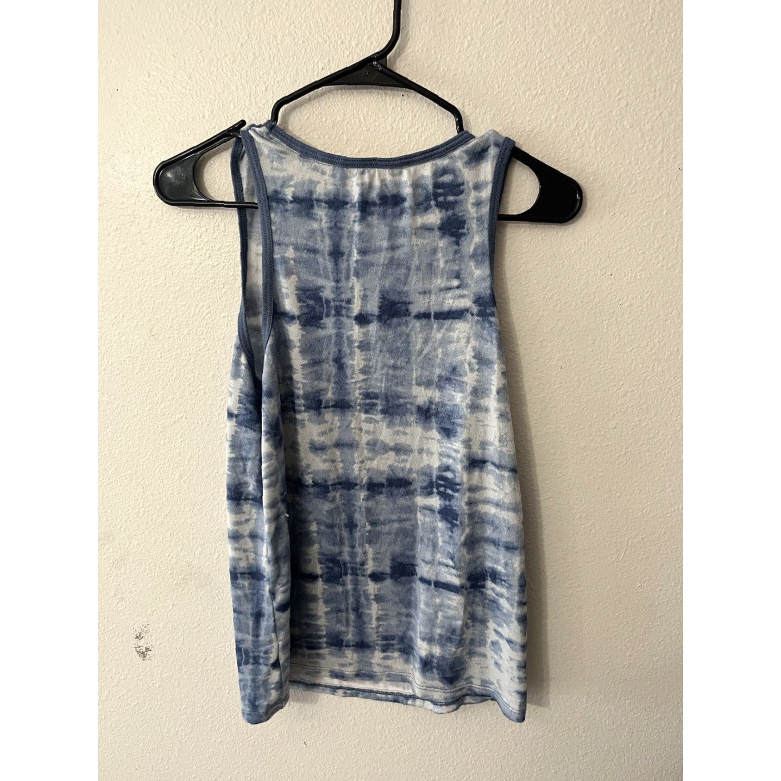 Lucky Brand Lucky Brand Sleep Shirt Small Blue Tie Dye Tank Tee Lounge Womens S/S Sleeveless Tie Blue Stars Cotton, Modal Nightwear Shirt Womens S Size S / US 4 / IT 40 - 2 Thumbnail