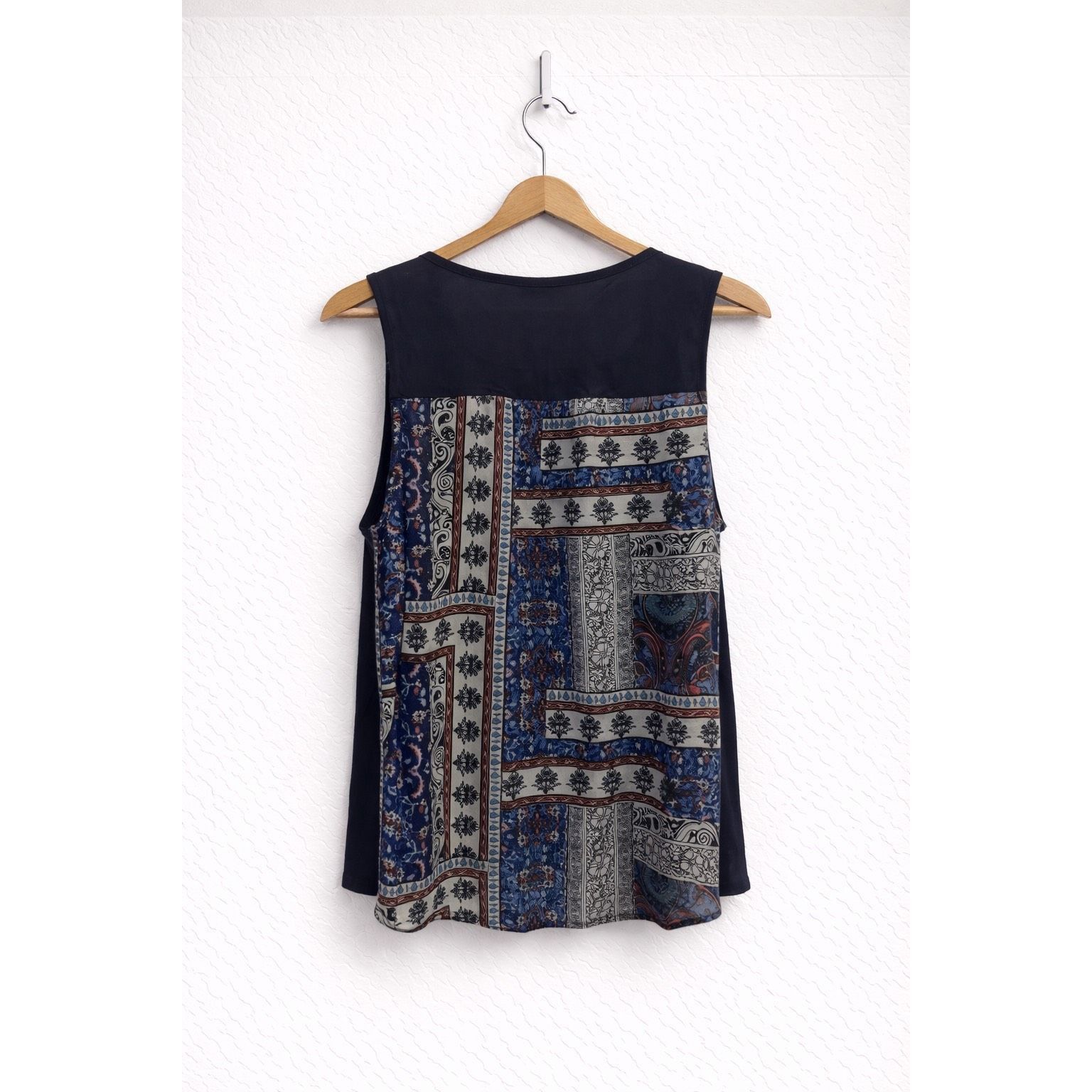 Other Honey Belle Navy Mixed Print Sleeveless Tank Top Women’s Med Size M / US 6-8 / IT 42-44 - 2 Thumbnail