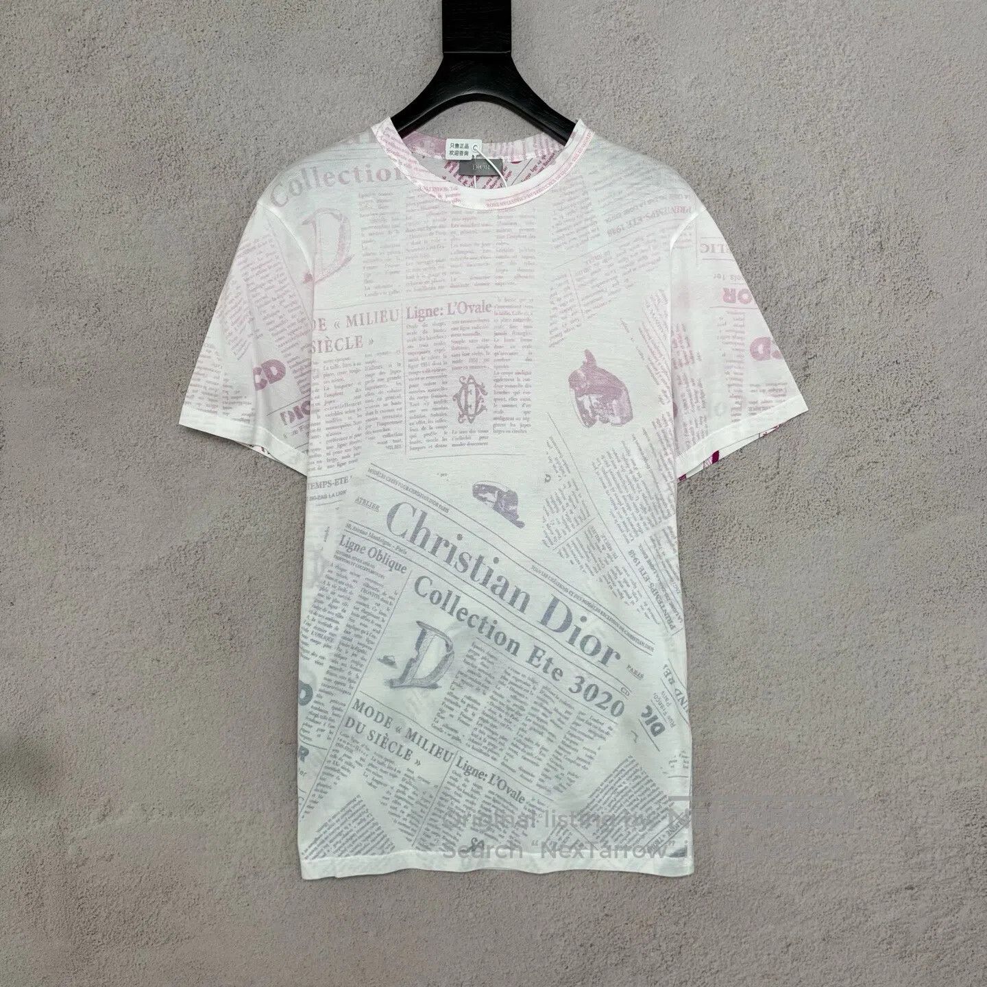 Dior Dior Newspaper-printed short-sleeved shirt Size US XXS / EU 40 - 1 Thumbnail