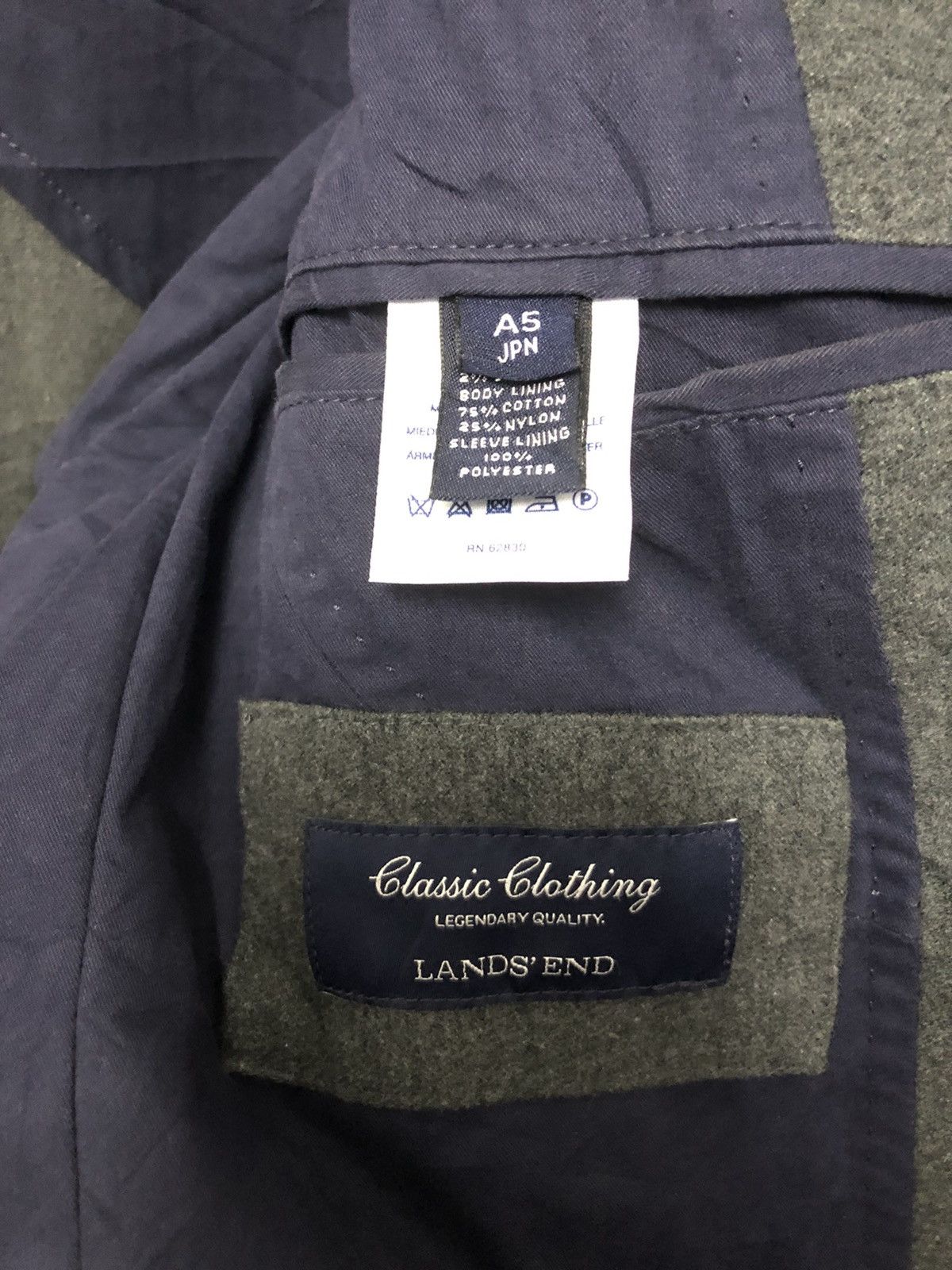 Designer × Lands' End × Vintage Vintage Land End Blazer Coat Jacket Size 38R - 9 Thumbnail