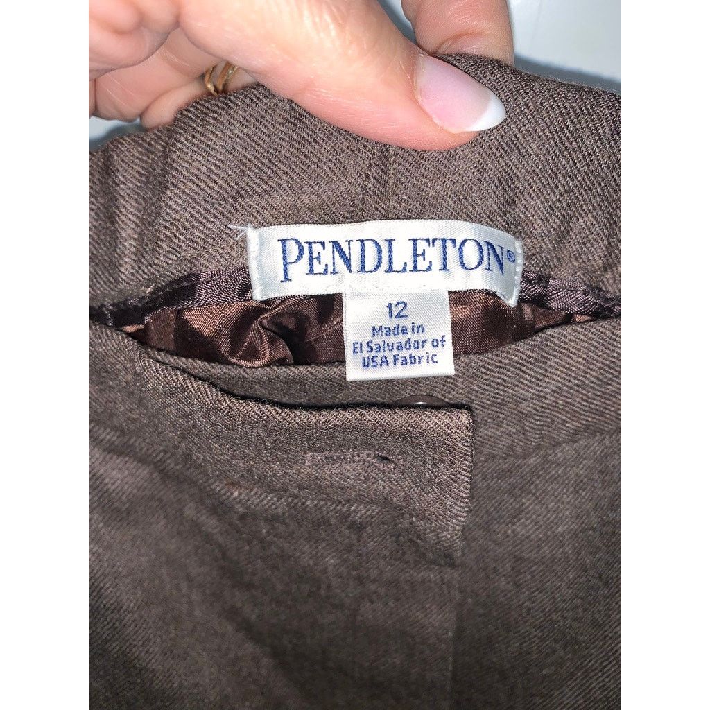 Pendleton Pendleton Women's Dress Pants Size 12 Brown Classic Workwear Size 34" / US 12 / IT 48 - 3 Thumbnail