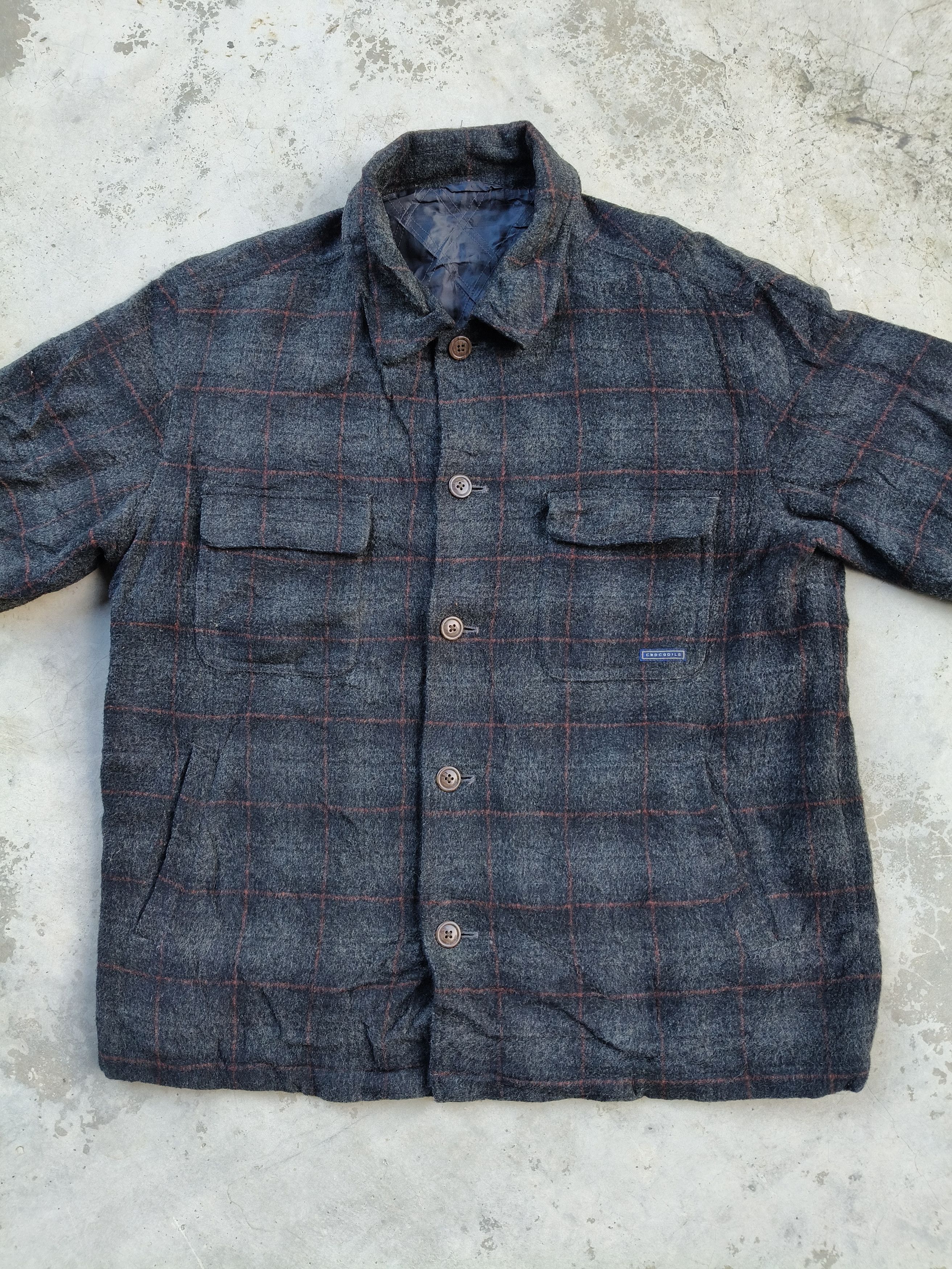 Japanese Brand Vintage Crocodile Wool Button Jacket Size US M / EU 48-50 / 2 - 5 Thumbnail