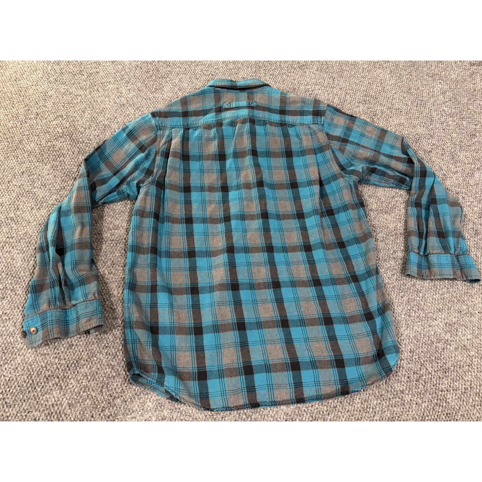 Duluth Trading Company Duluth Trading Co Shirt Mens XLT Blue Plaid Flannel Long Sleeve Button Front Shirt Size US XL / EU 56 / 4 - 5 Thumbnail