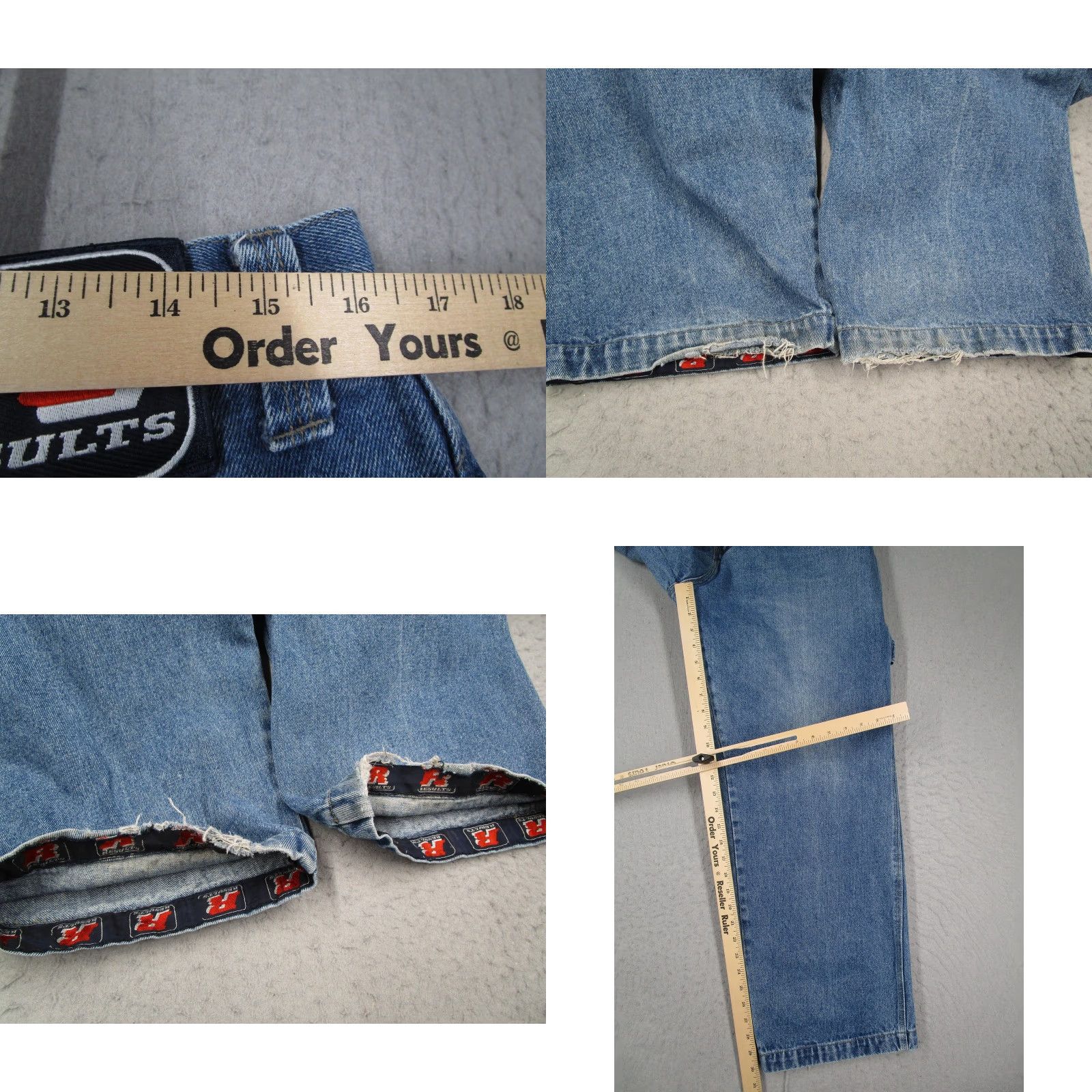 Vintage VINTAGE Results Jeans Mens 36x30 Blue High Rise Carpenter Cargo Straight Leg Denim 90s Hip Hop Retro Mens Size US 36 / EU 52 - 8 Thumbnail