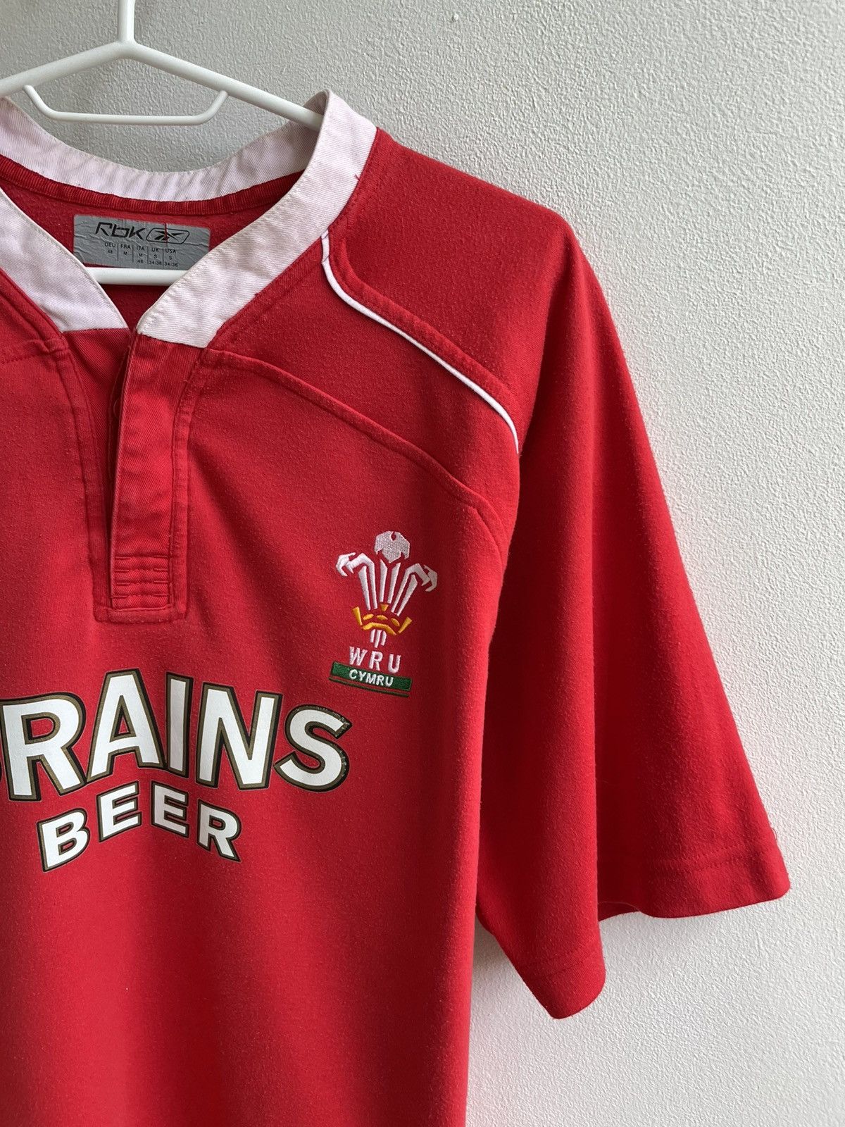 Reebok Wales Rugby 2007 2008 Home Jersey Shirt Polo T shirt Reebok Size US M / EU 48-50 / 2 - 4 Thumbnail