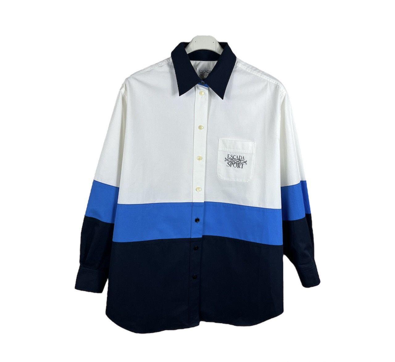 Escada Sport Vintage Brand New Escada Sport old money pocket hemd shirt Size L / US 10 / IT 46 - 1 Thumbnail