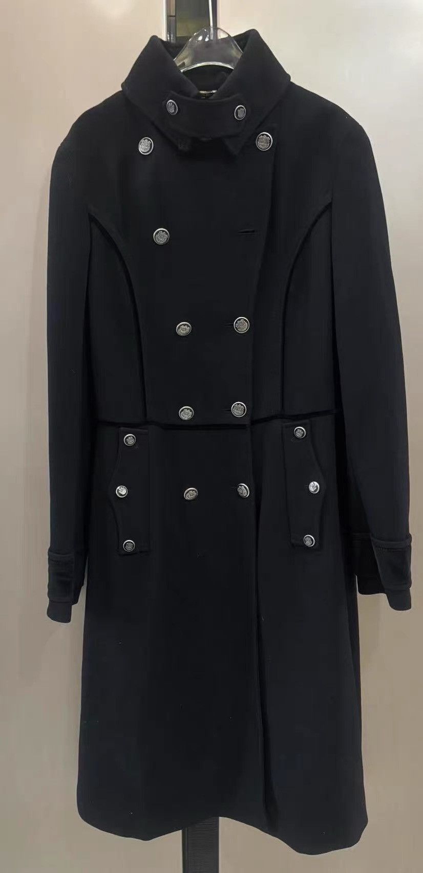 Dolce & Gabbana Dolce Gabbana Wool & Velvet Paneled Coat K31 Size US S / EU 44-46 / 1 - 1 Thumbnail