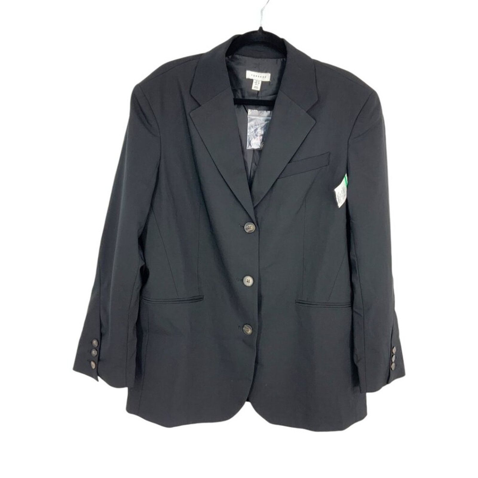 Topshop TopShop Oversized Three Button Blazer Black 6 NWOT $110 MSRP Size M / US 6-8 / IT 42-44 - 3 Thumbnail