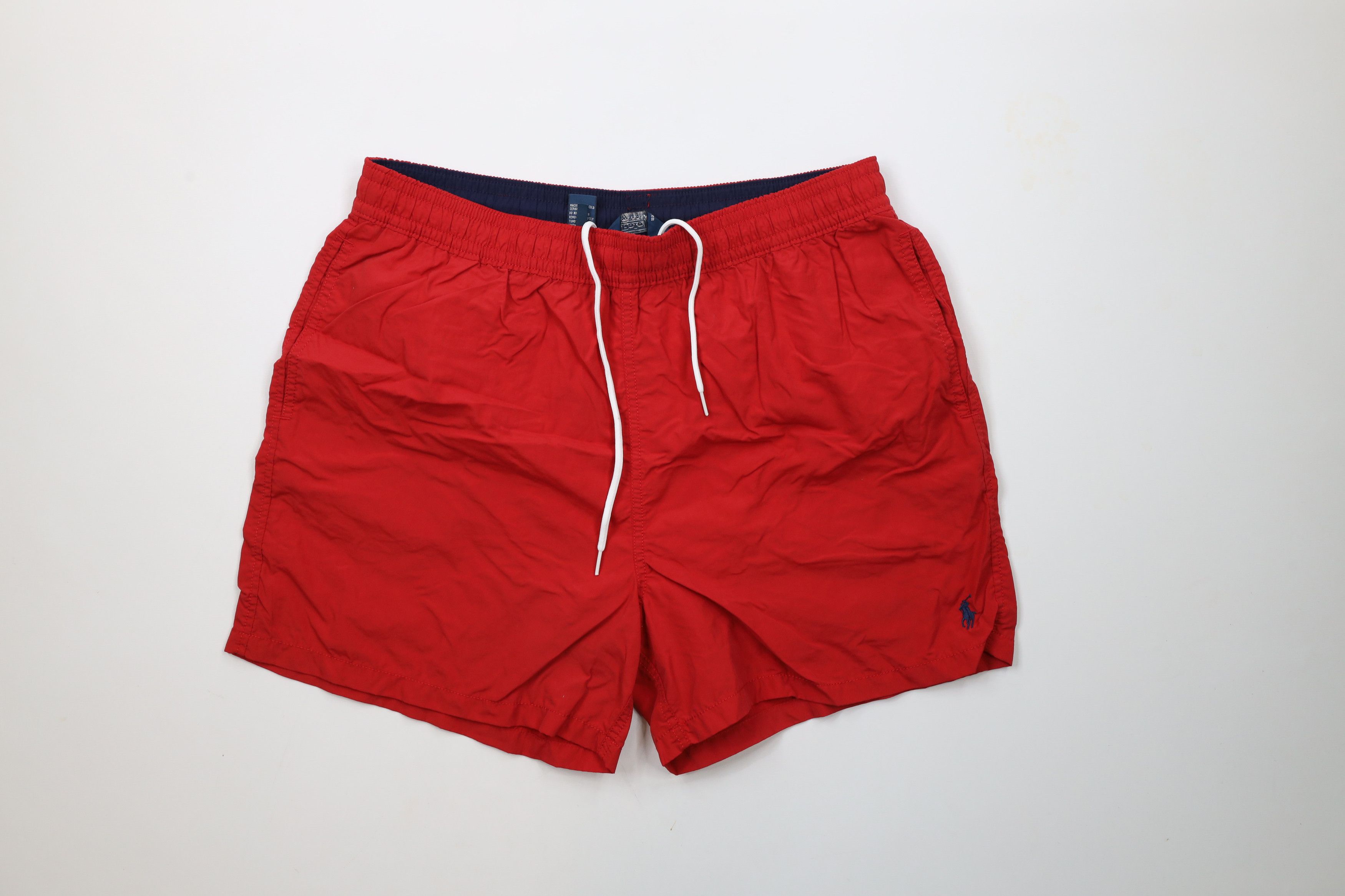 Ralph Lauren × Vintage Vintage 90s Ralph Lauren Above Knee Shorts Swim Trunks Red Size US 36 / EU 52 - 1 Thumbnail