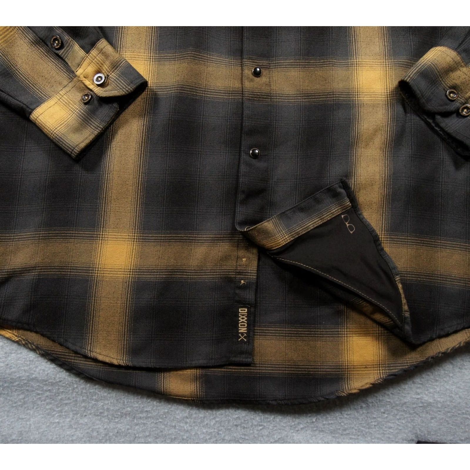 Vintage Dixxon Flannel Mens XL Black Yellow Button Down Snap Shirt Plaid Panhandle Size US XL / EU 56 / 4 - 4 Thumbnail