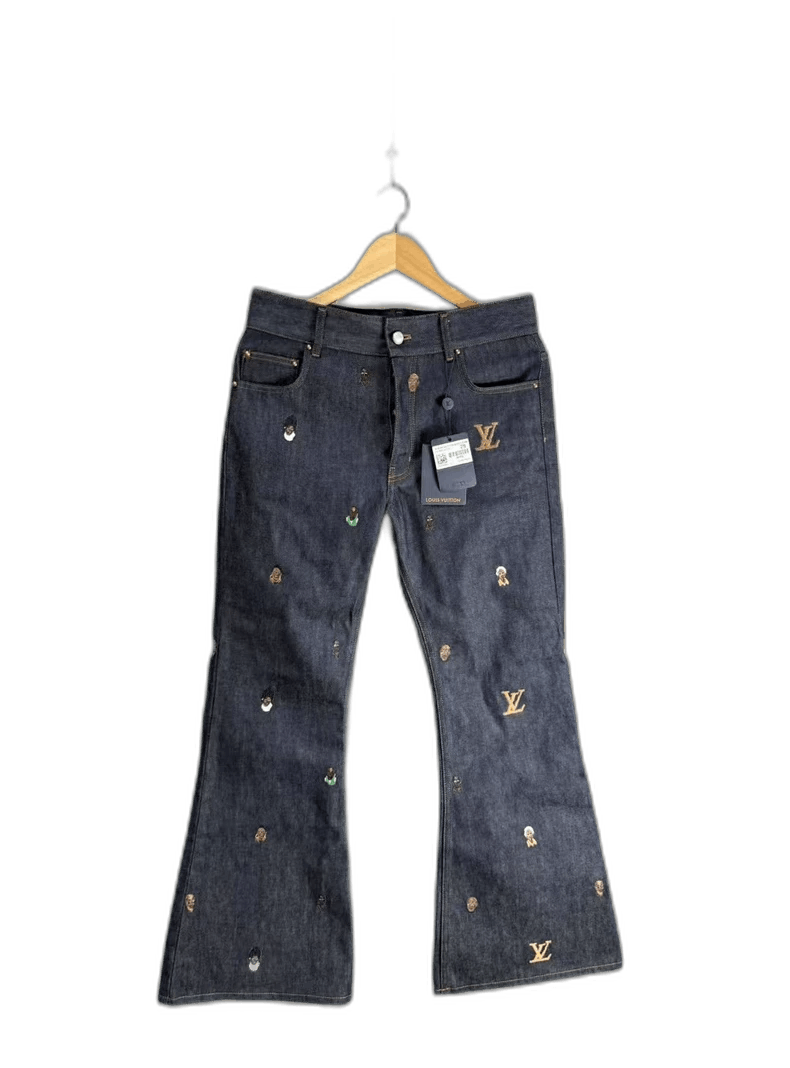 Louis Vuitton Louis Vuitton Embroidered Denim Pants Size 29 Size US 29 - 1 Thumbnail