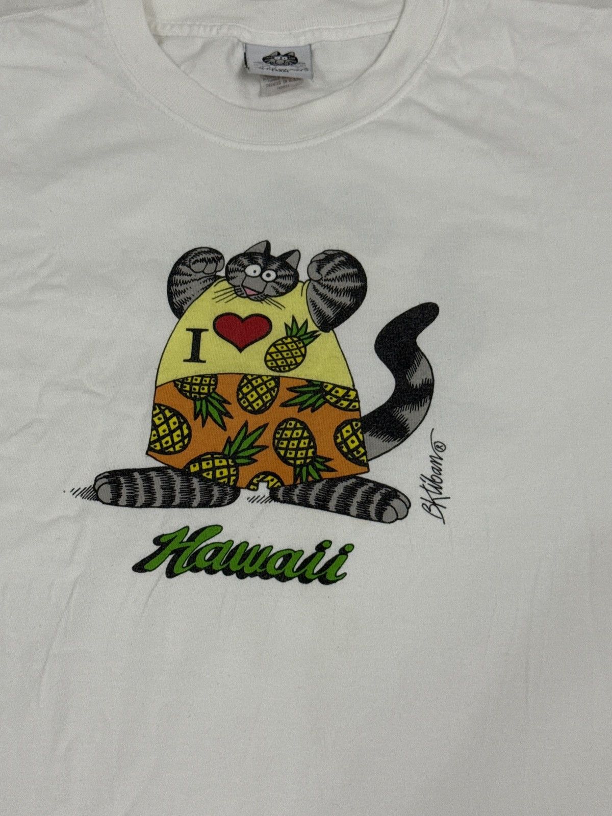 Other Vintage Kliban Cat “I ❤️ Pineapple” Tee - Hawaii Print USA Size US XL / EU 56 / 4 - 2 Thumbnail