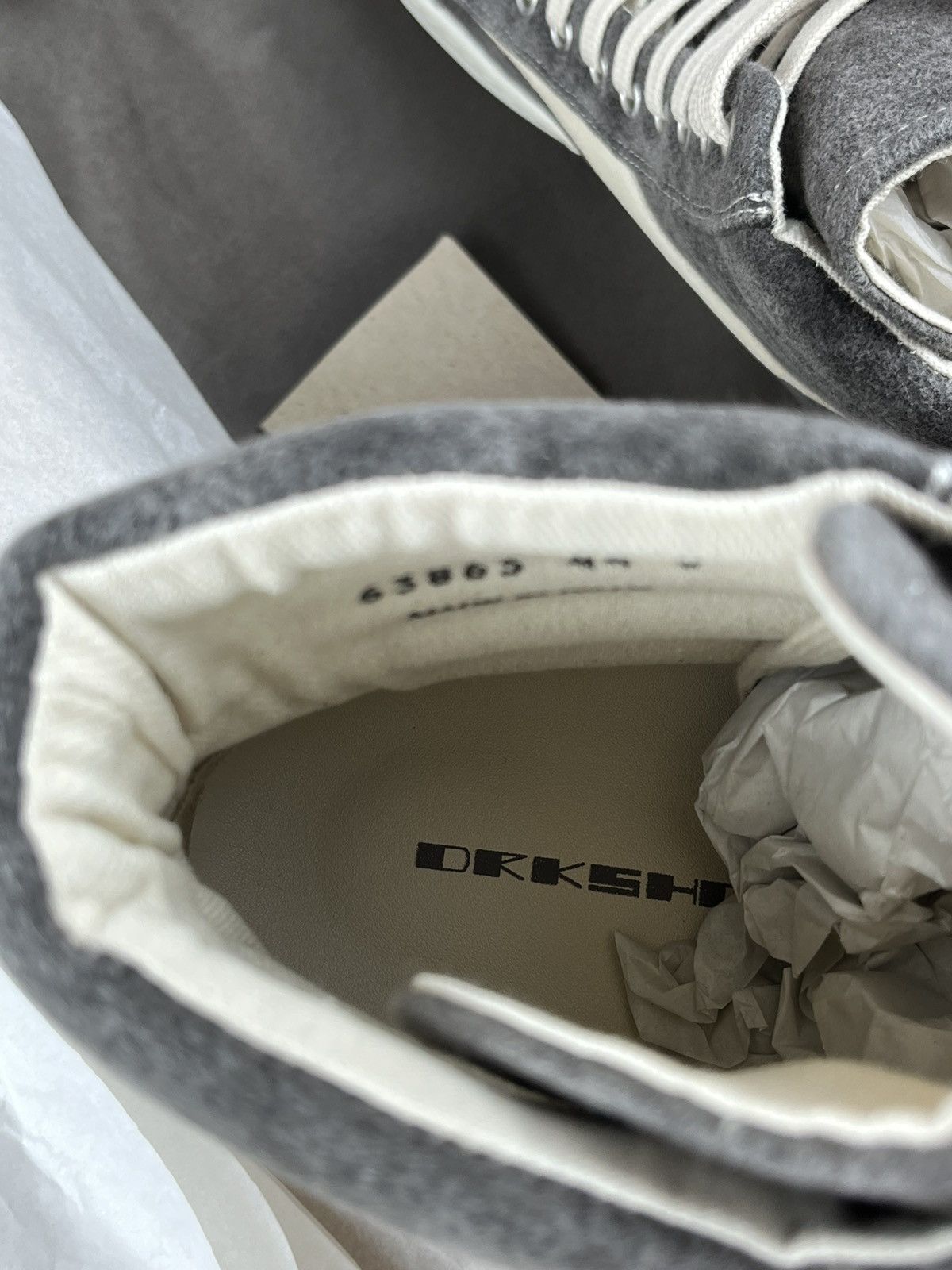 Rick Owens FW24 Rick Owens Vans Vintage Sneaks High Moleskin DRKSHDW Size US 11 / EU 44 - 10 Thumbnail