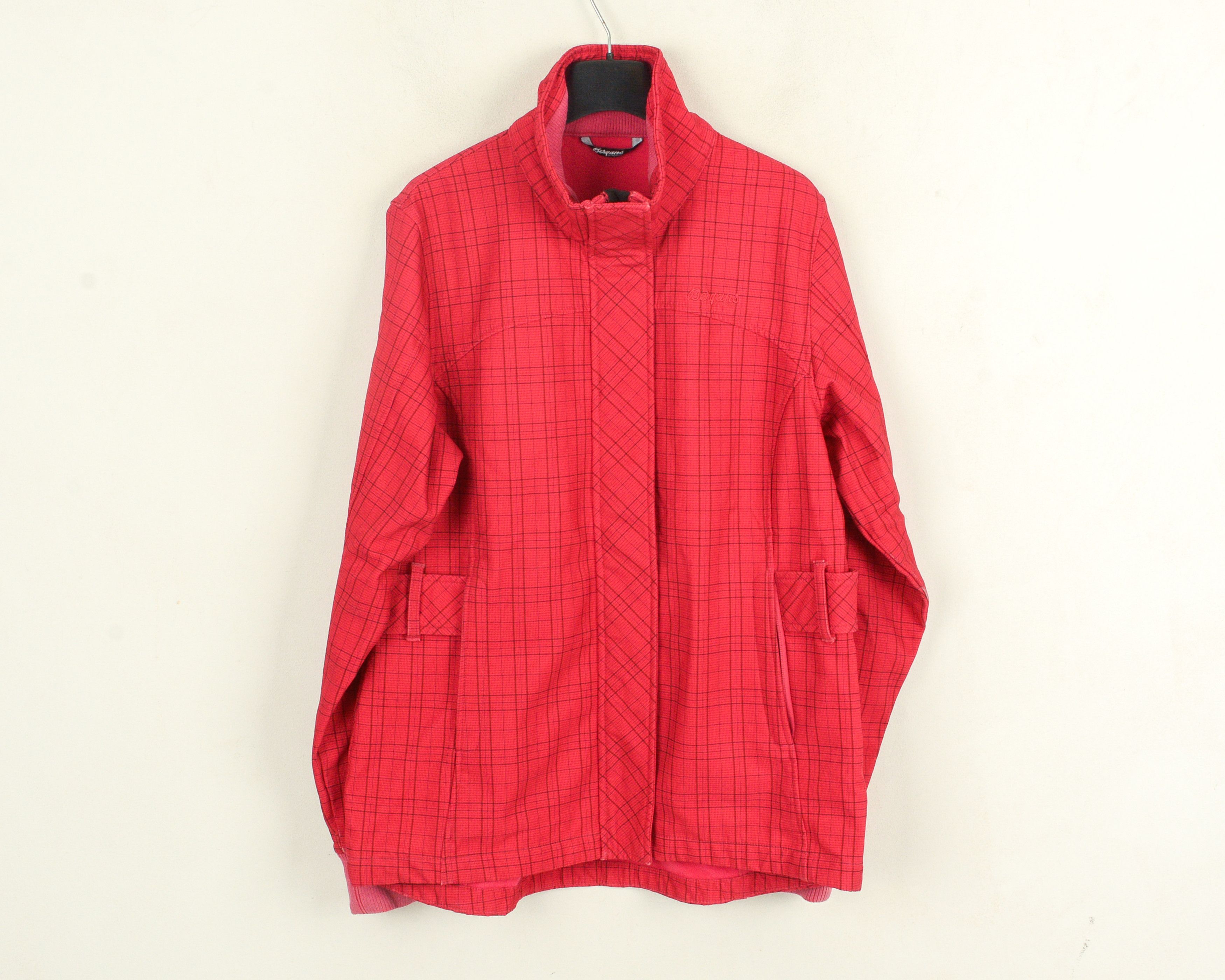 Bergans of Norway Mandal Women L Windbreaker Jacket Check Coat Pink Size L / US 10 / IT 46 - 1 Thumbnail