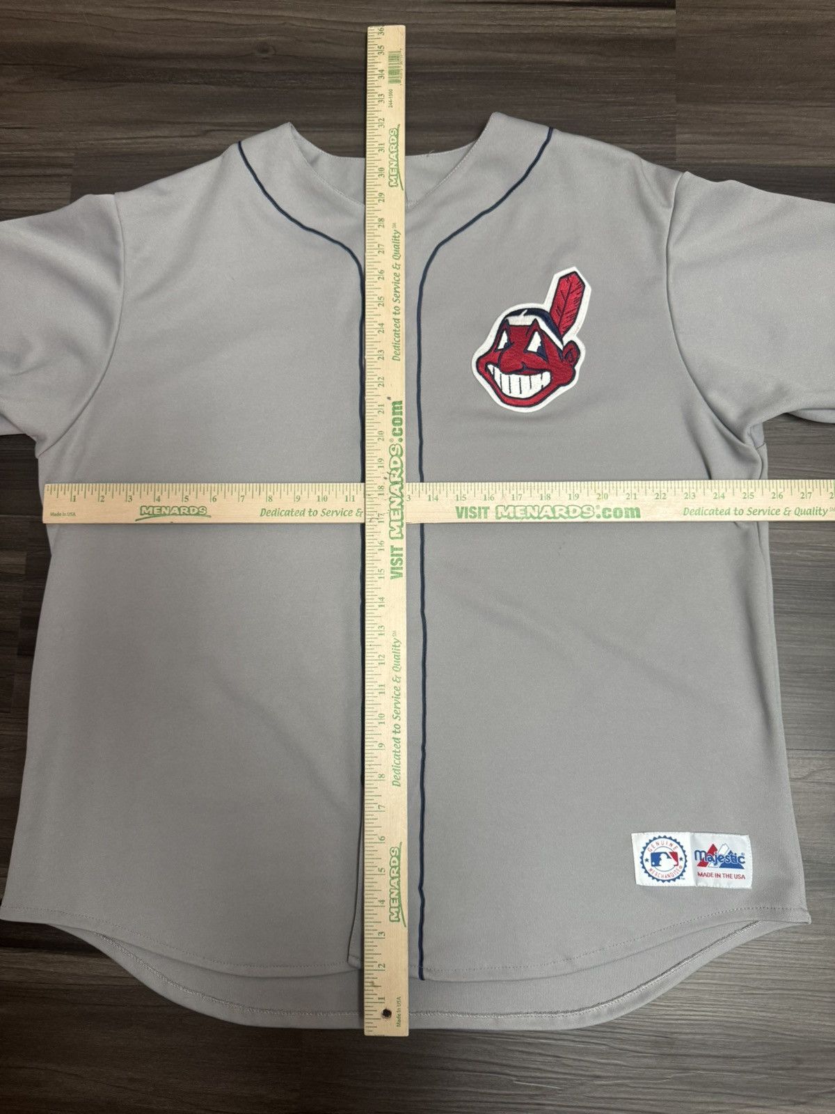 Majestic Vintage Cleveland Indians MLB Genuine Merchandise Jersey Size US XL / EU 56 / 4 - 6 Thumbnail