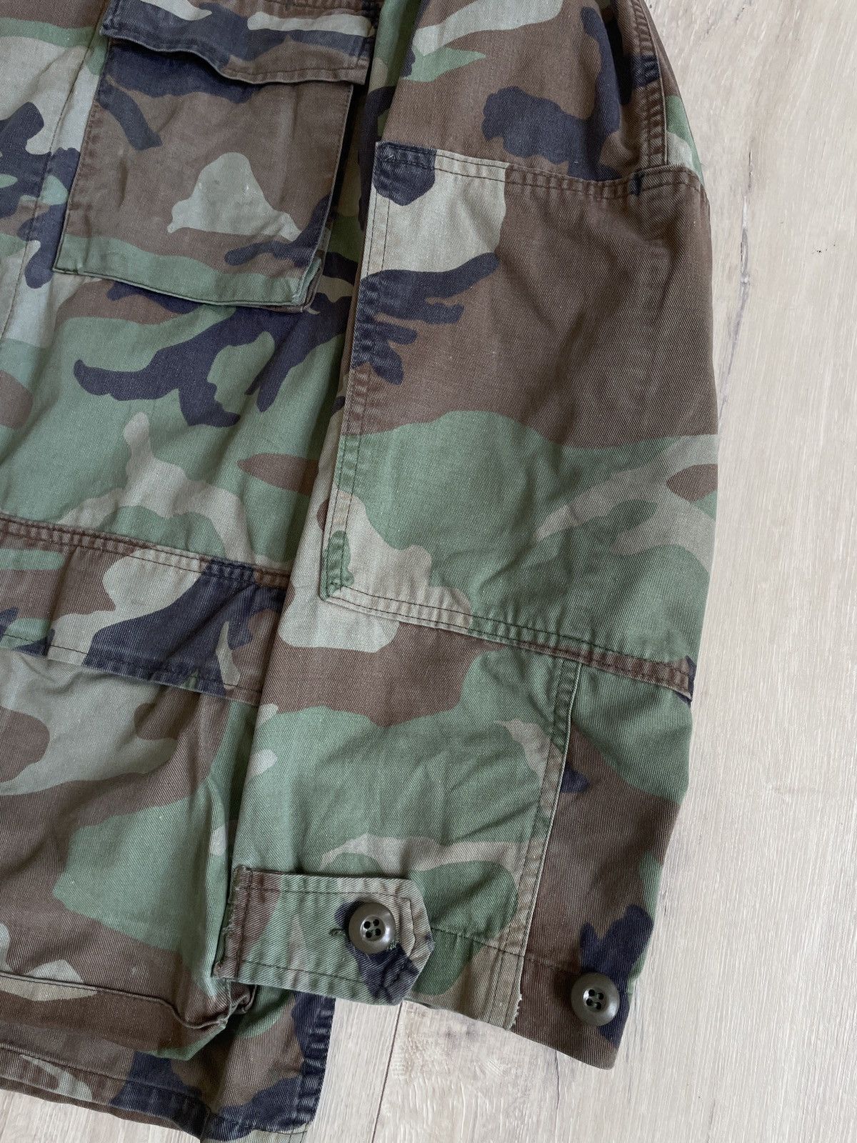 Vintage Vintage faded US military M81 woodland camo field jacket Size US S / EU 44-46 / 1 - 7 Thumbnail