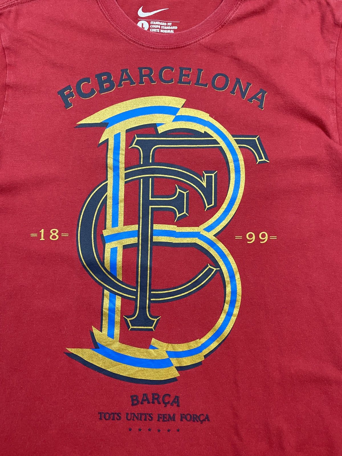 Nike × Vintage Vintage FC Barcelona Nike T-Shirt soccer jersey Size US L / EU 52-54 / 3 - 5 Thumbnail