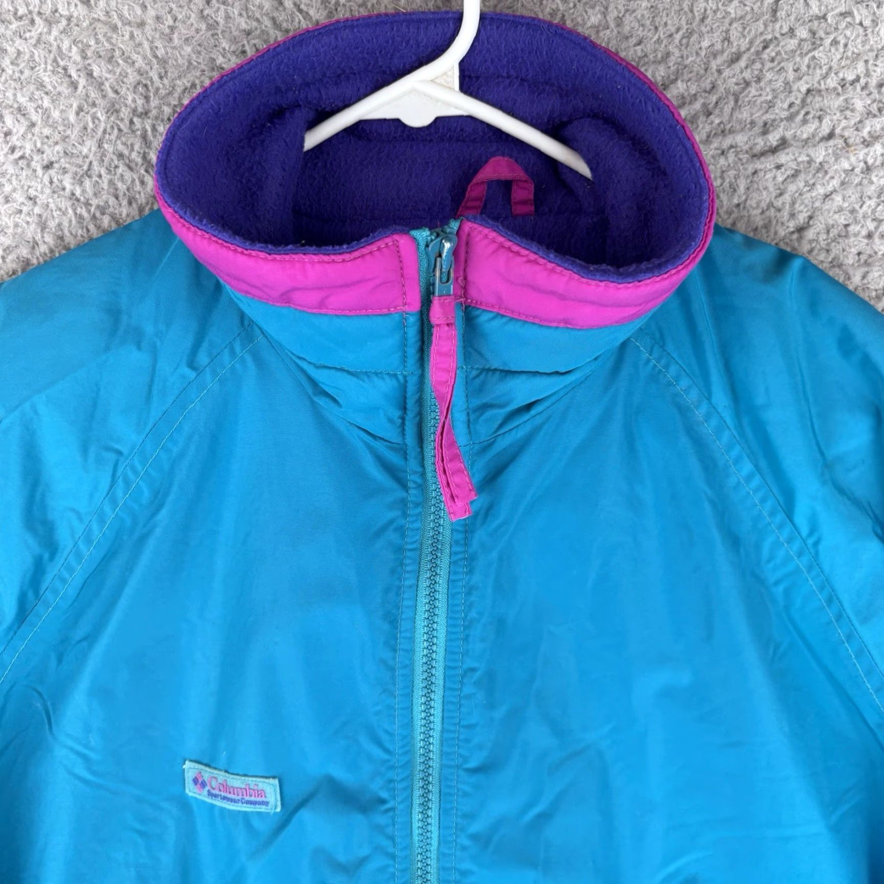 Altea VINTAGE Columbia Ski Jacket Womens L Large Teal Blue Lined Polyester Nylon Softshell 90s Bomber Coat Size L / US 10 / IT 46 - 2 Thumbnail