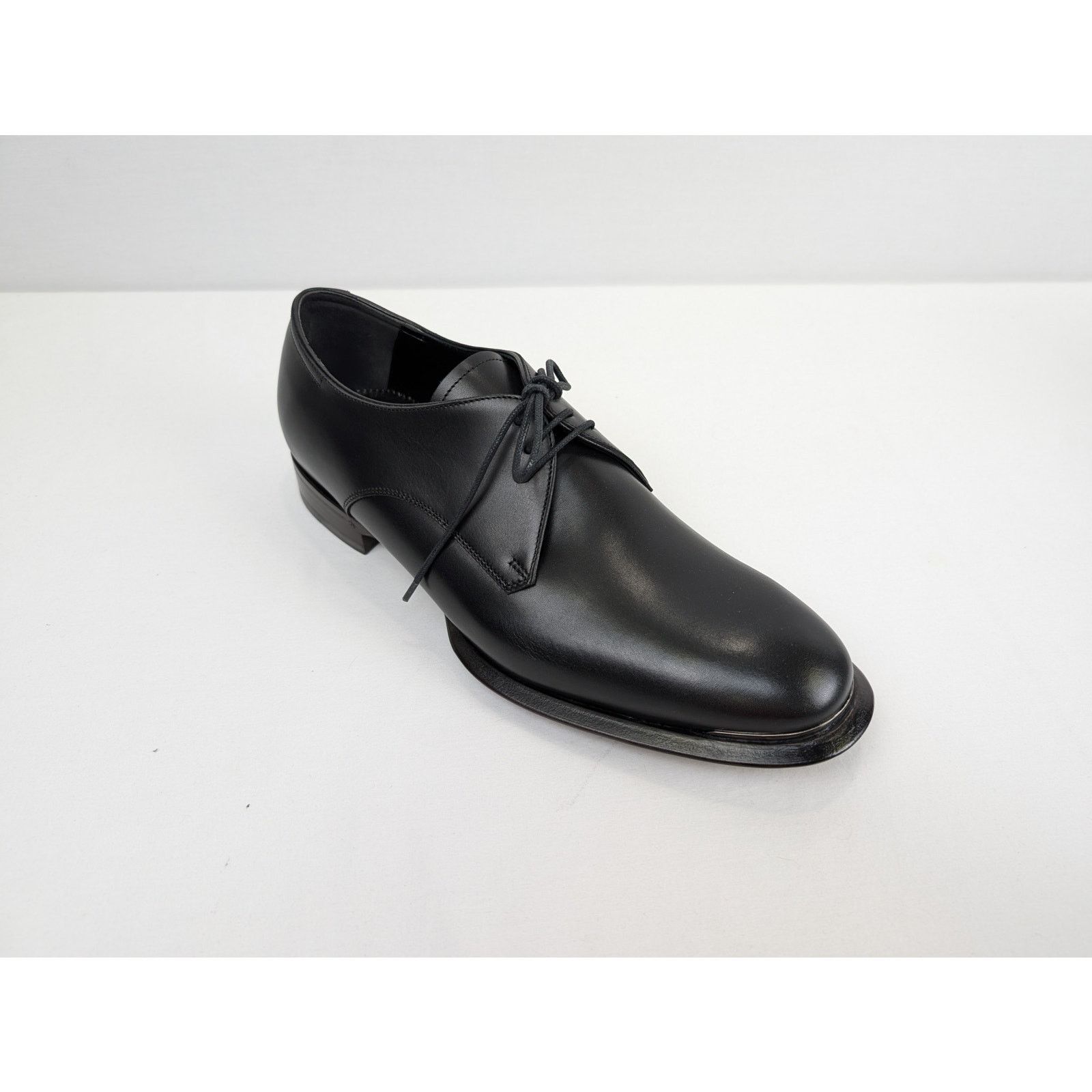 Alexander McQueen o1rshd1 Scarpa Pelle S.Cuoio Calf Boots Shoe in Black Size US 12.5 / EU 45-46 - 3 Thumbnail