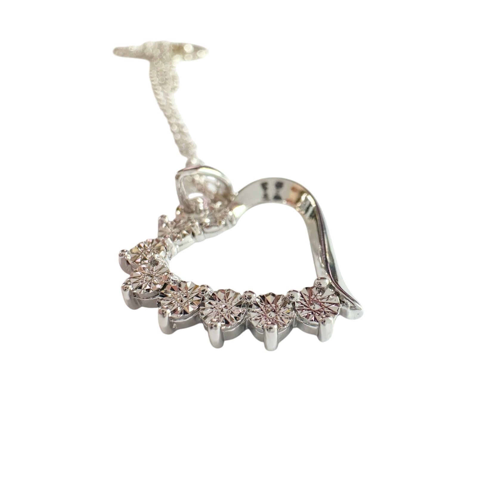 Other Beautiful Heart Necklace - Illusion Set Diamond Accent Size ONE SIZE - 7 Thumbnail