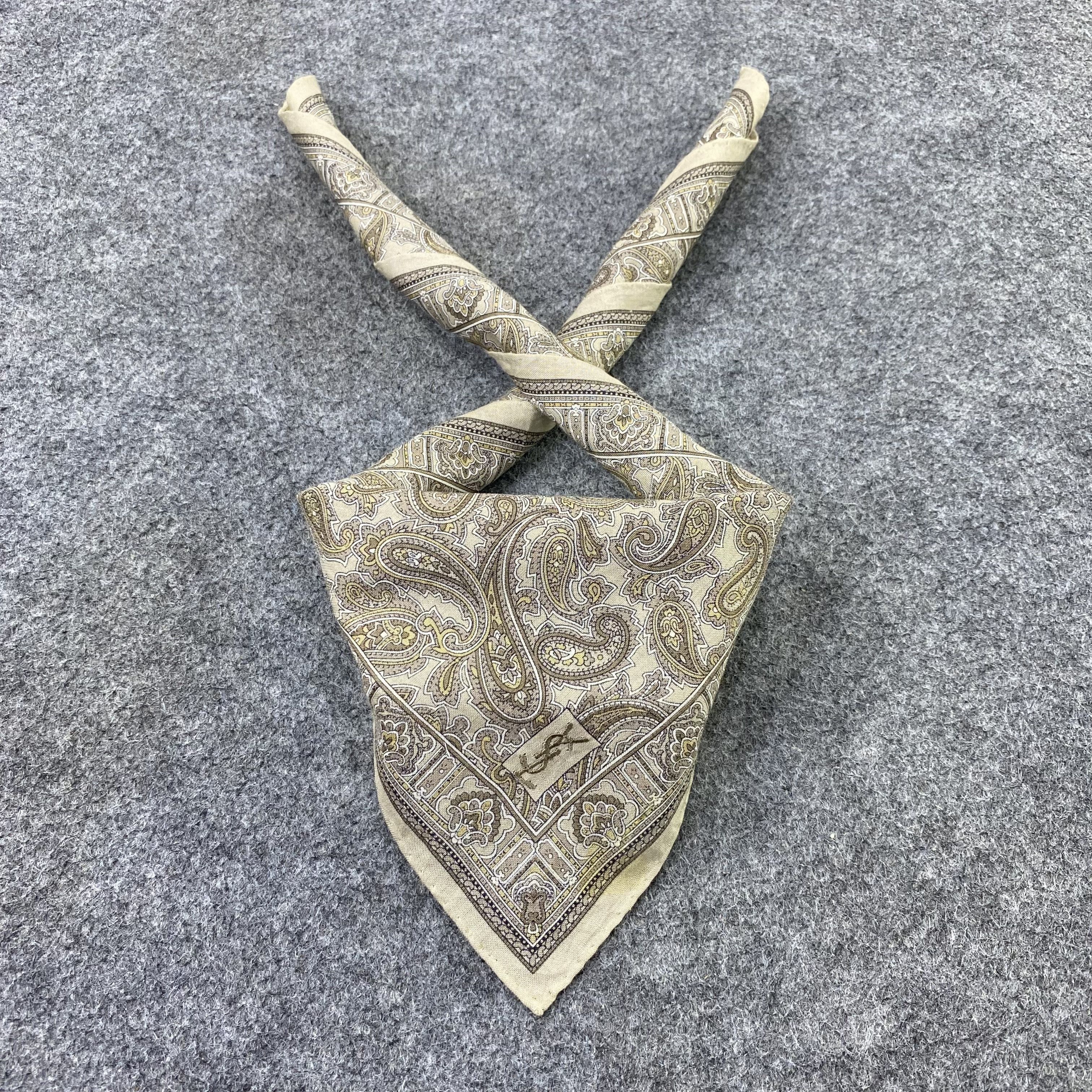 Yves Saint Laurent YSL Handkerchief Neckerchief Bandana-B1734 Size ONE SIZE - 2 Thumbnail