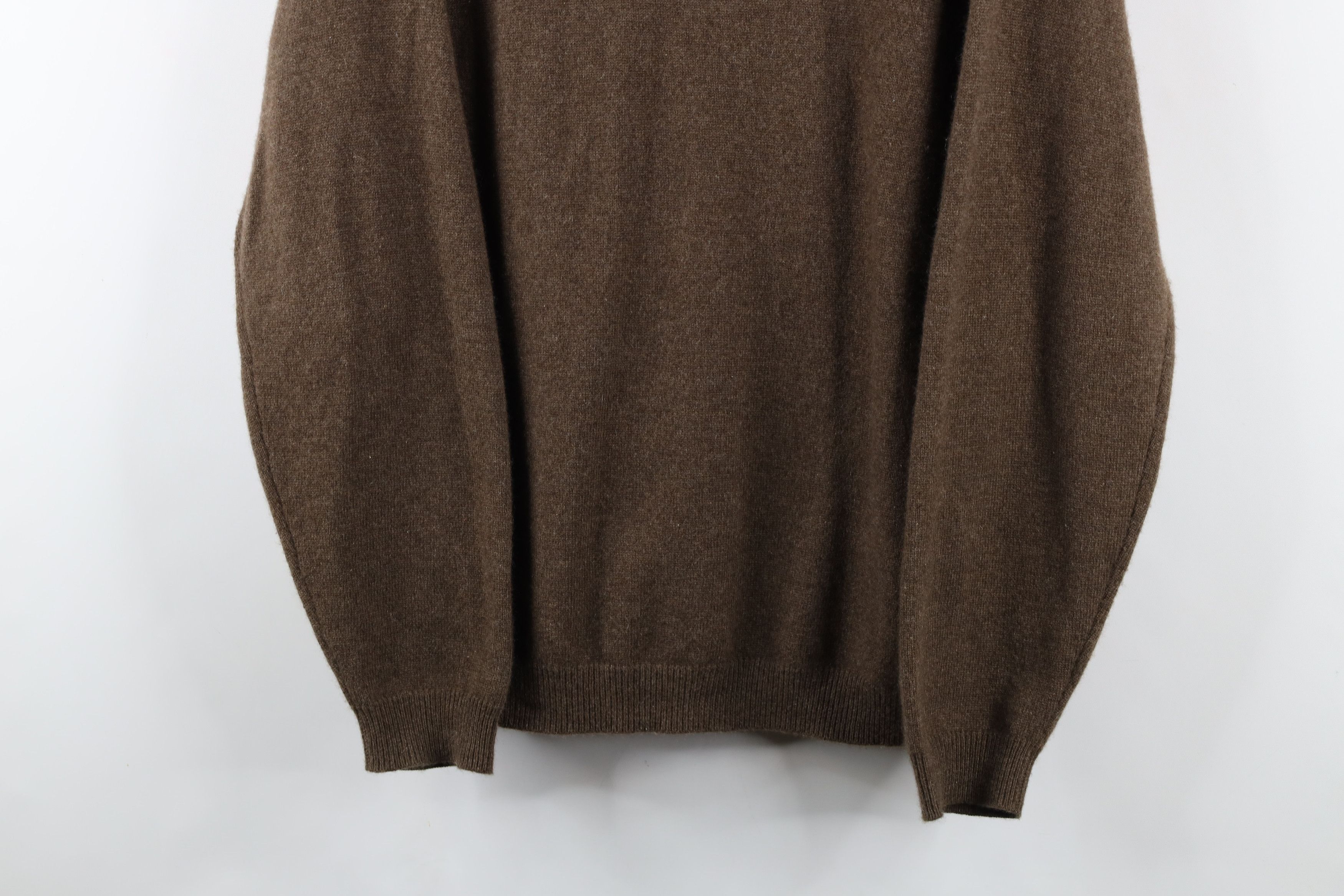 Vintage Vintage 90s Streetwear Cashmere Knit Crewneck Sweater Brown Size US L / EU 52-54 / 3 - 3 Thumbnail