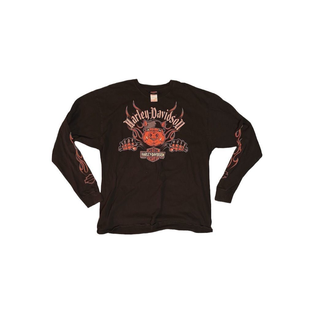 Harley Davidson Harley Davidson Men's 2XL Black Long Sleeve HOG Graphic Shi Size US XXL / EU 58 / 5 - 2 Thumbnail